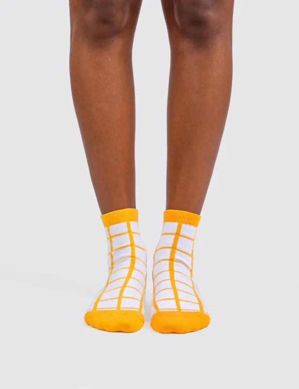Banana Grid Socks sold by Mokuyobi