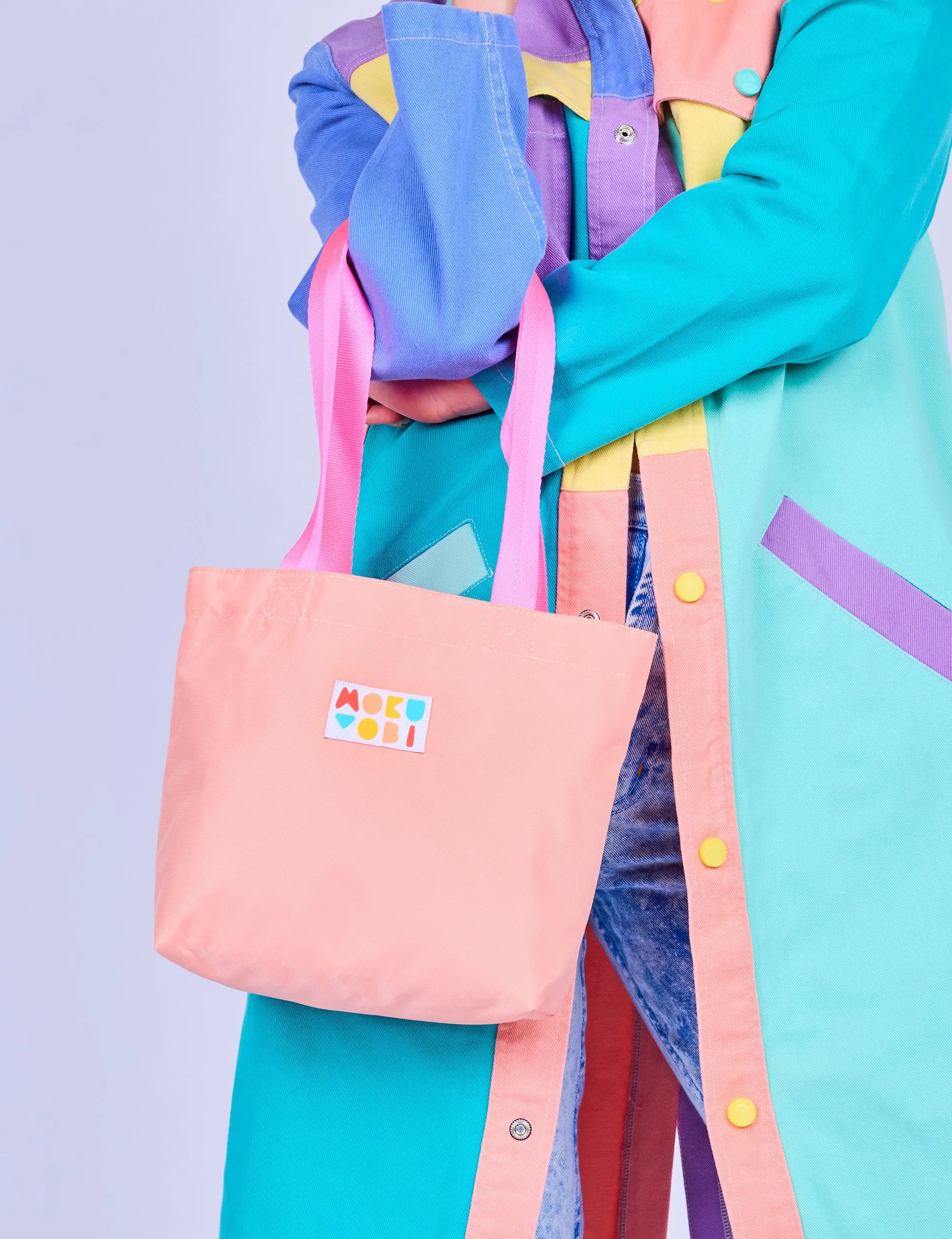 Peach Nylon Mini Tote sold by Mokuyobi product image thumbnail 2