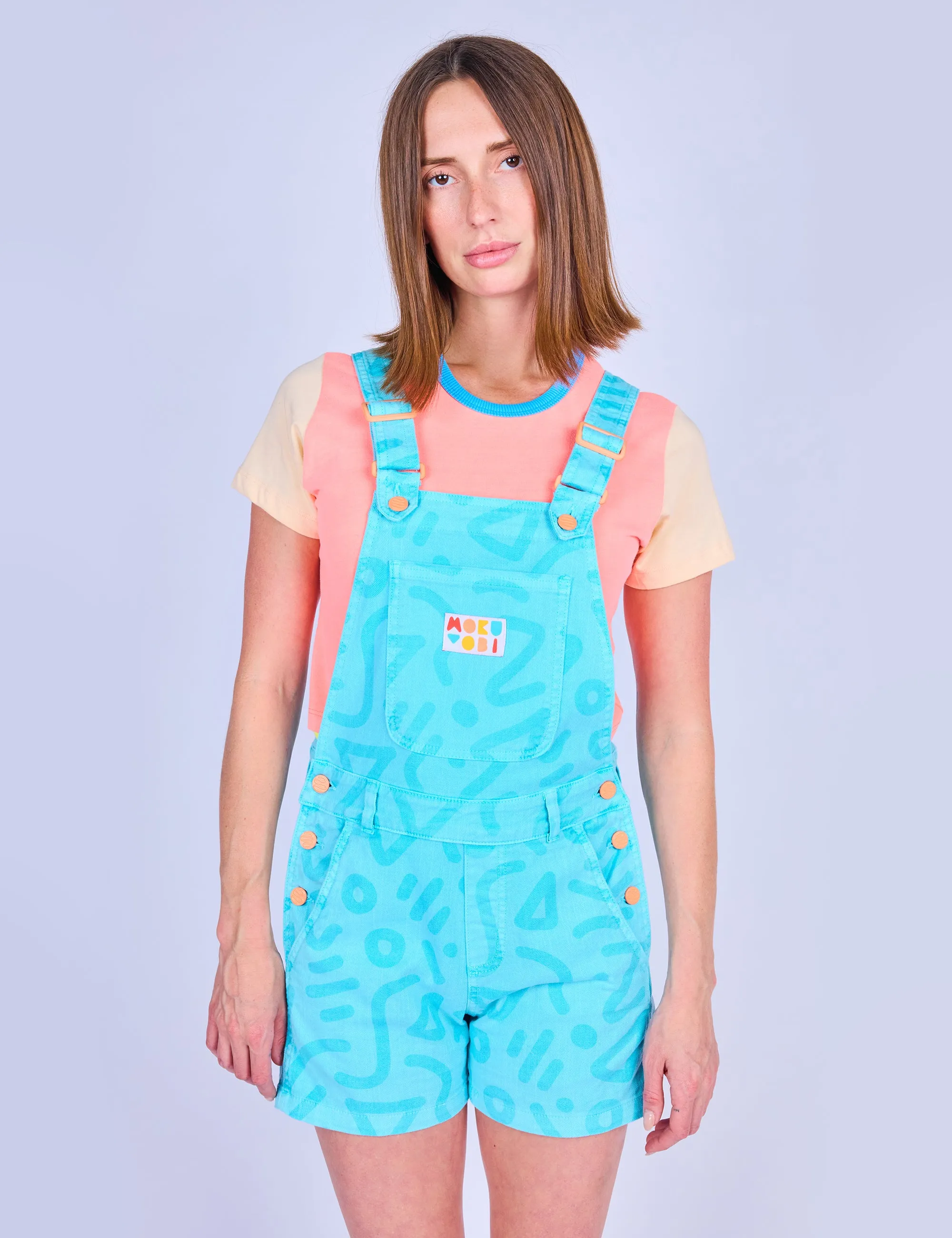 Pool Zap Overall Shorts sold by Mokuyobi