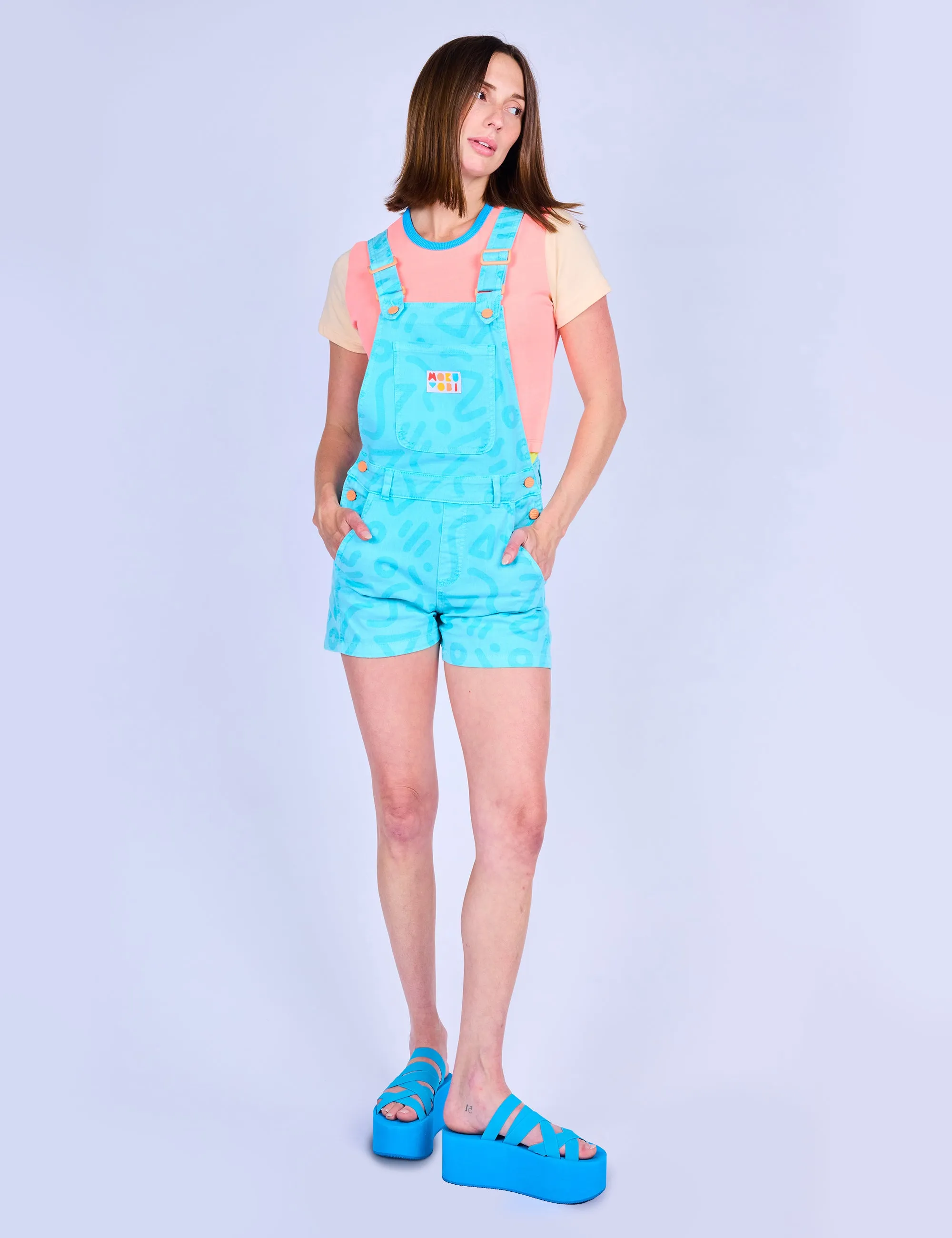 Pool Zap Overall Shorts sold by Mokuyobi product image thumbnail 2