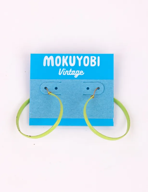 Fern Hoop Vintage Earrings sold by Mokuyobi