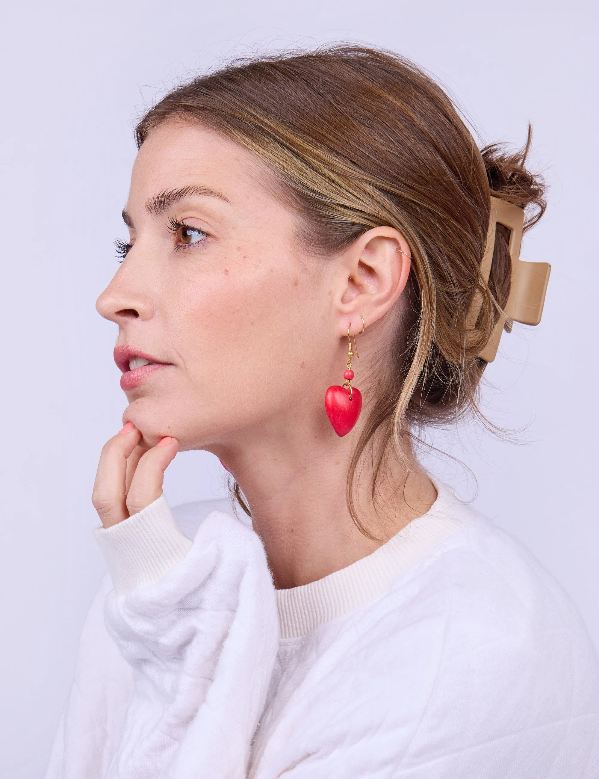 True Heartbead Vintage Earrings sold by Mokuyobi