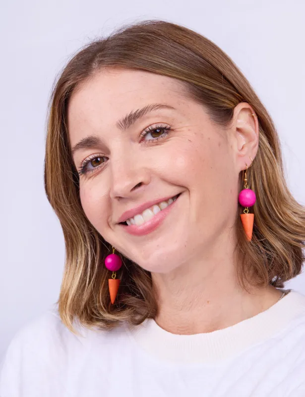 Sunset Figure Vintage Earrings sold by Mokuyobi