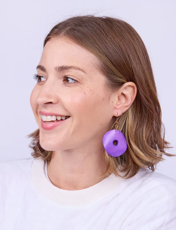 Taro Chip Vintage Earrings sold by Mokuyobi