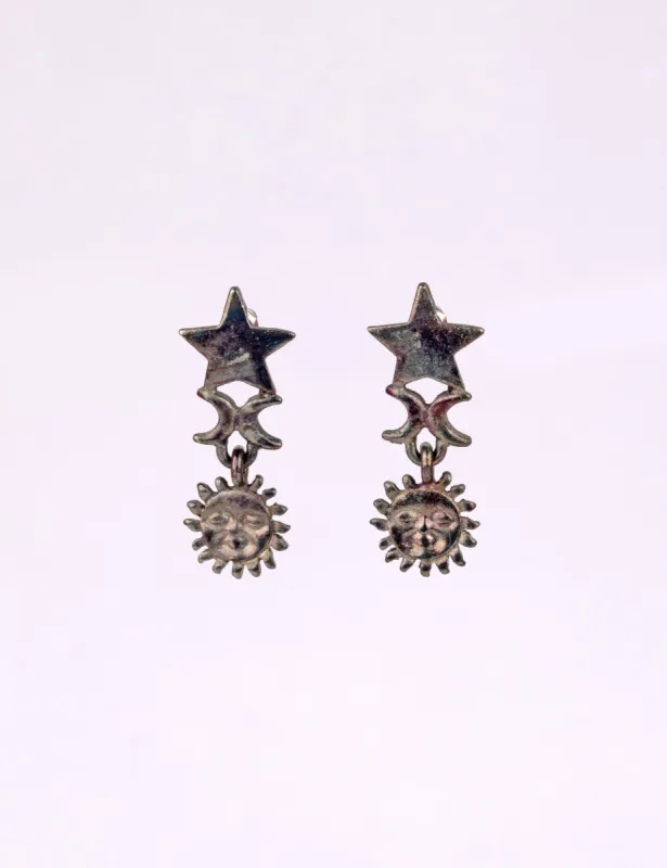 Astrology Vintage Earrings sold by Mokuyobi