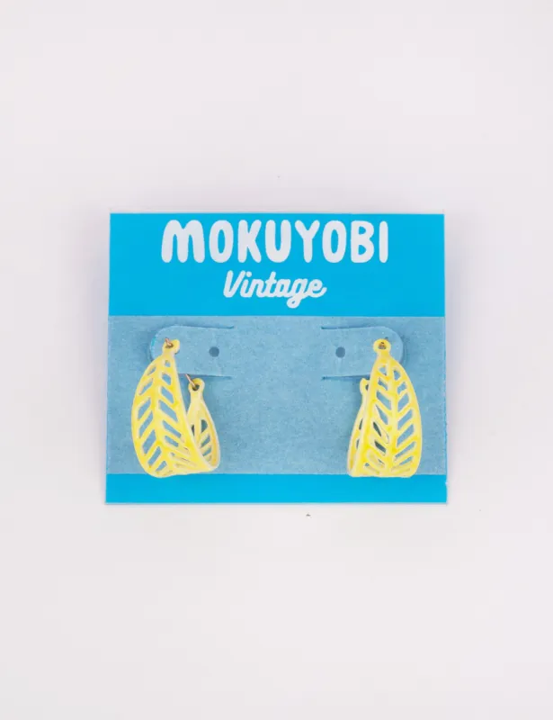 Banana Leaf Vintage Earrings sold by Mokuyobi