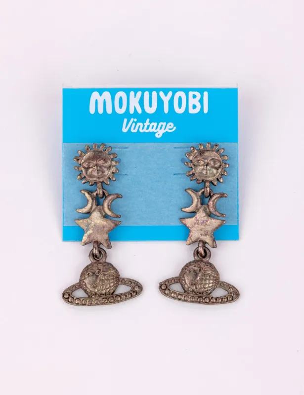 Celestial Sky Vintage Earrings sold by Mokuyobi