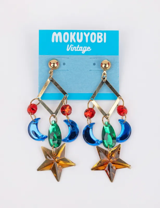 Dreamy Moon Vintage Earrings sold by Mokuyobi