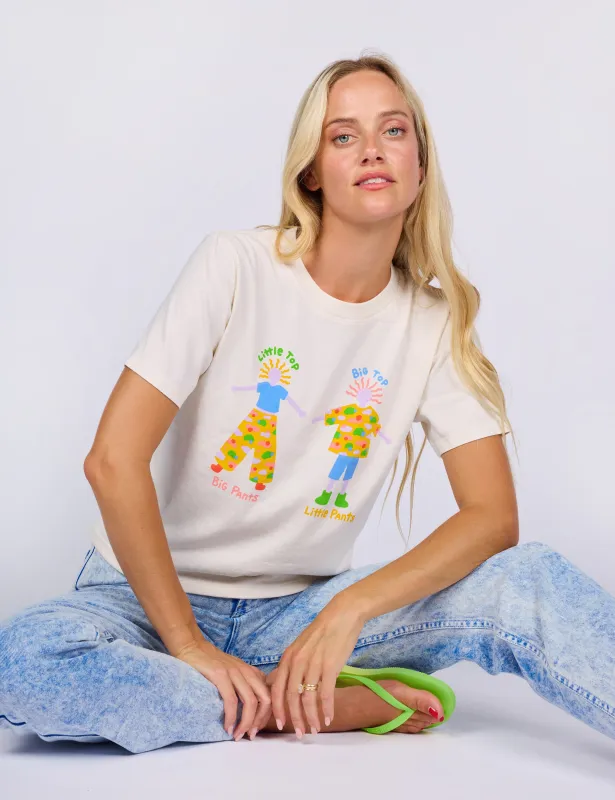 Sample Sale Little Top Big Pants Crop Tee sold by Mokuyobi