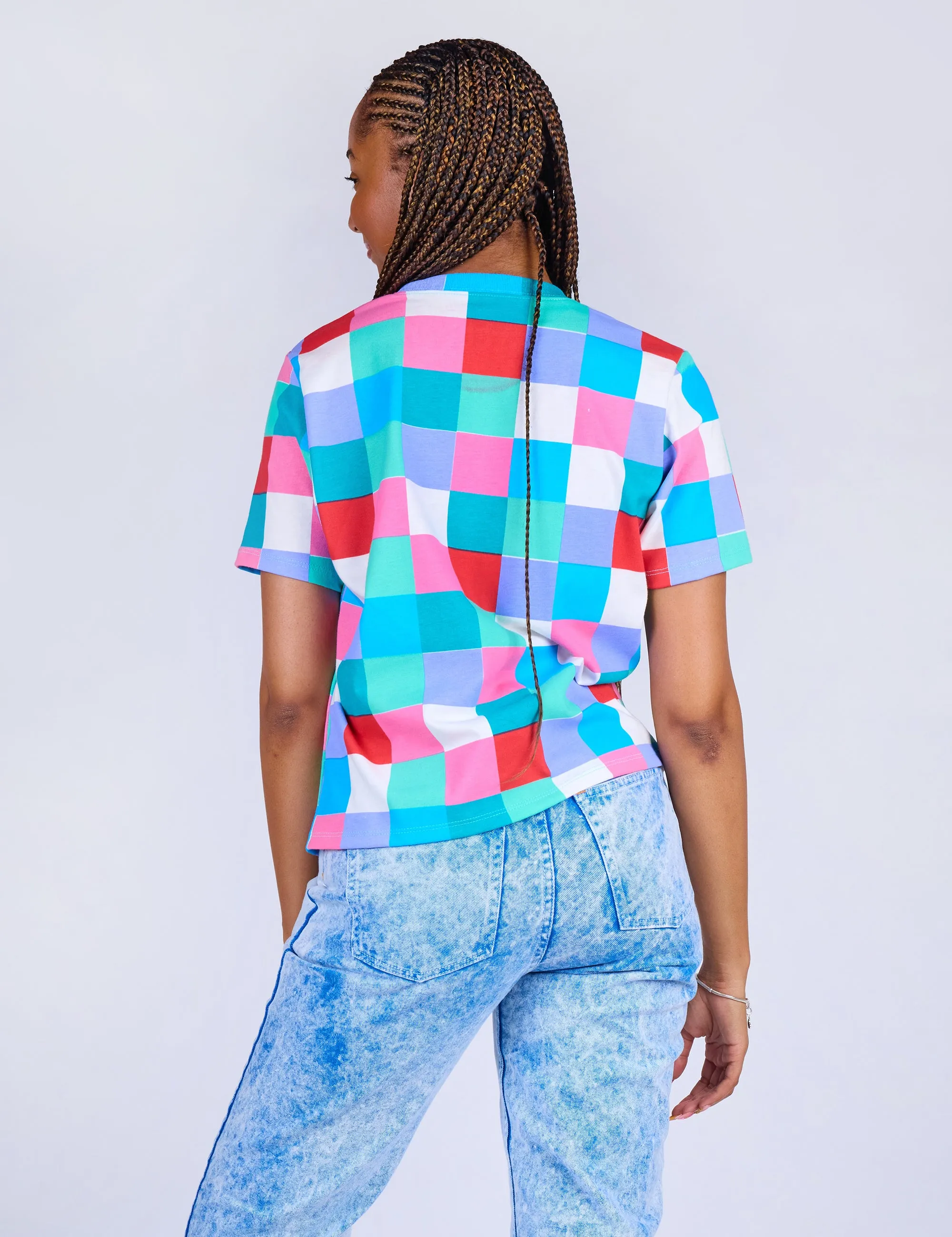 Checker Crop Tee sold by Mokuyobi product image thumbnail 4