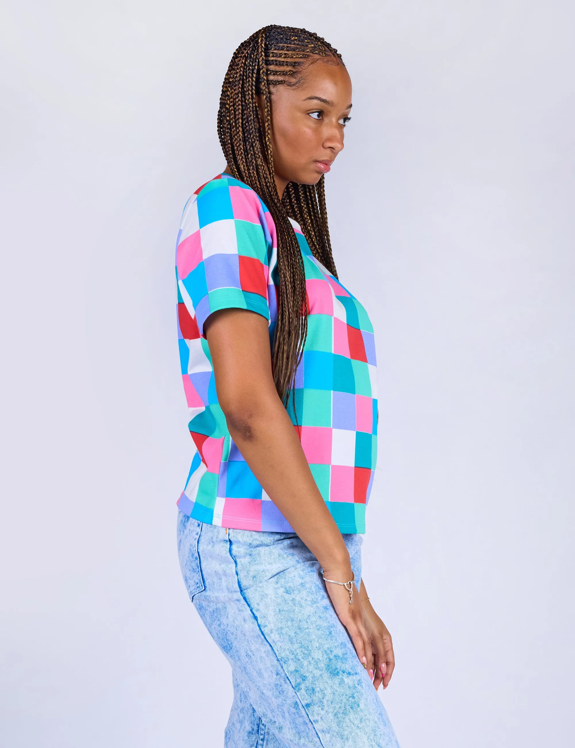 Checker Crop Tee sold by Mokuyobi product image thumbnail 3