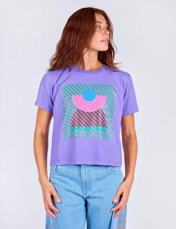 Bevel Stripe Crop Tee sold by Mokuyobi