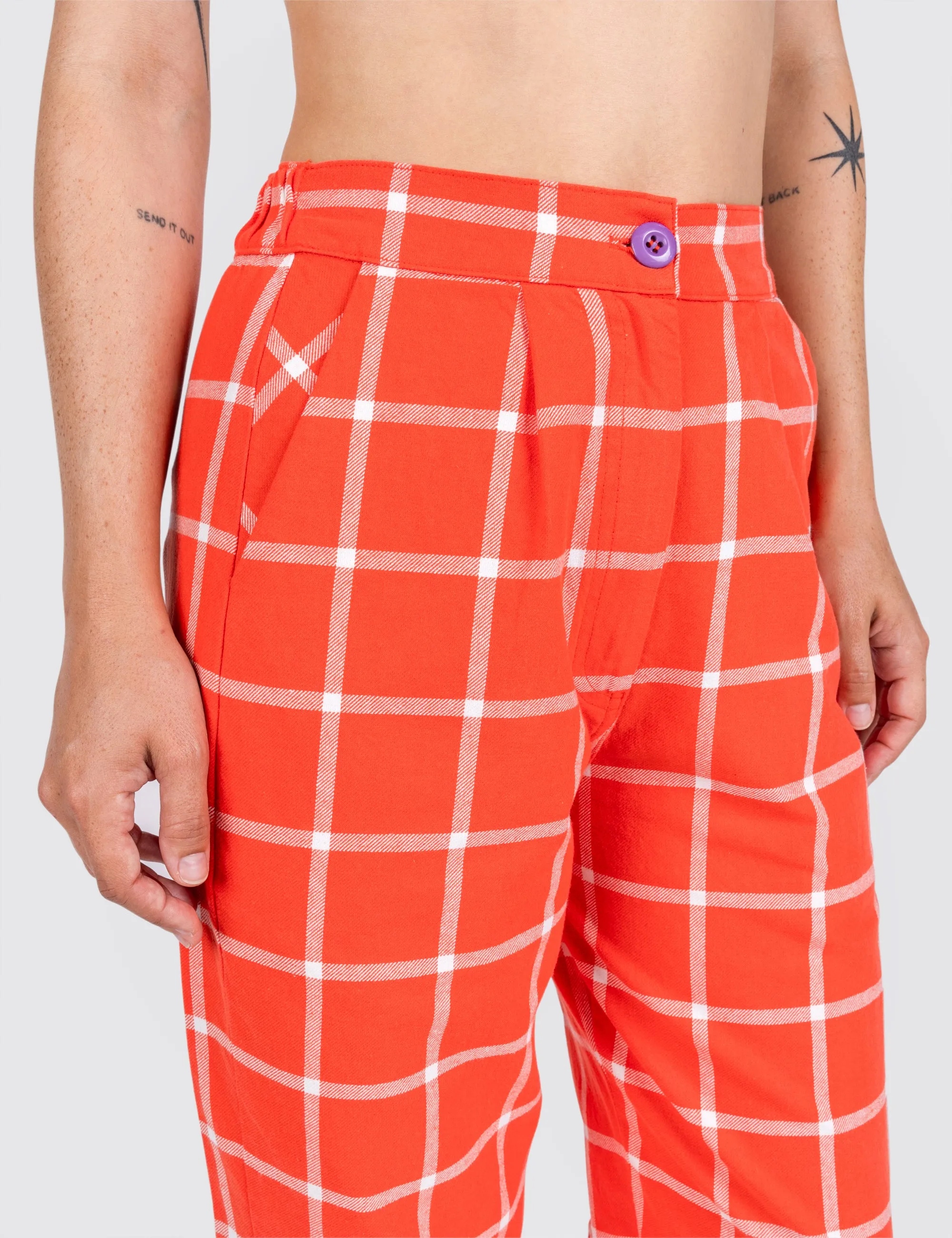 Tomato Grid Hillcrest Pants sold by Mokuyobi product image thumbnail 5