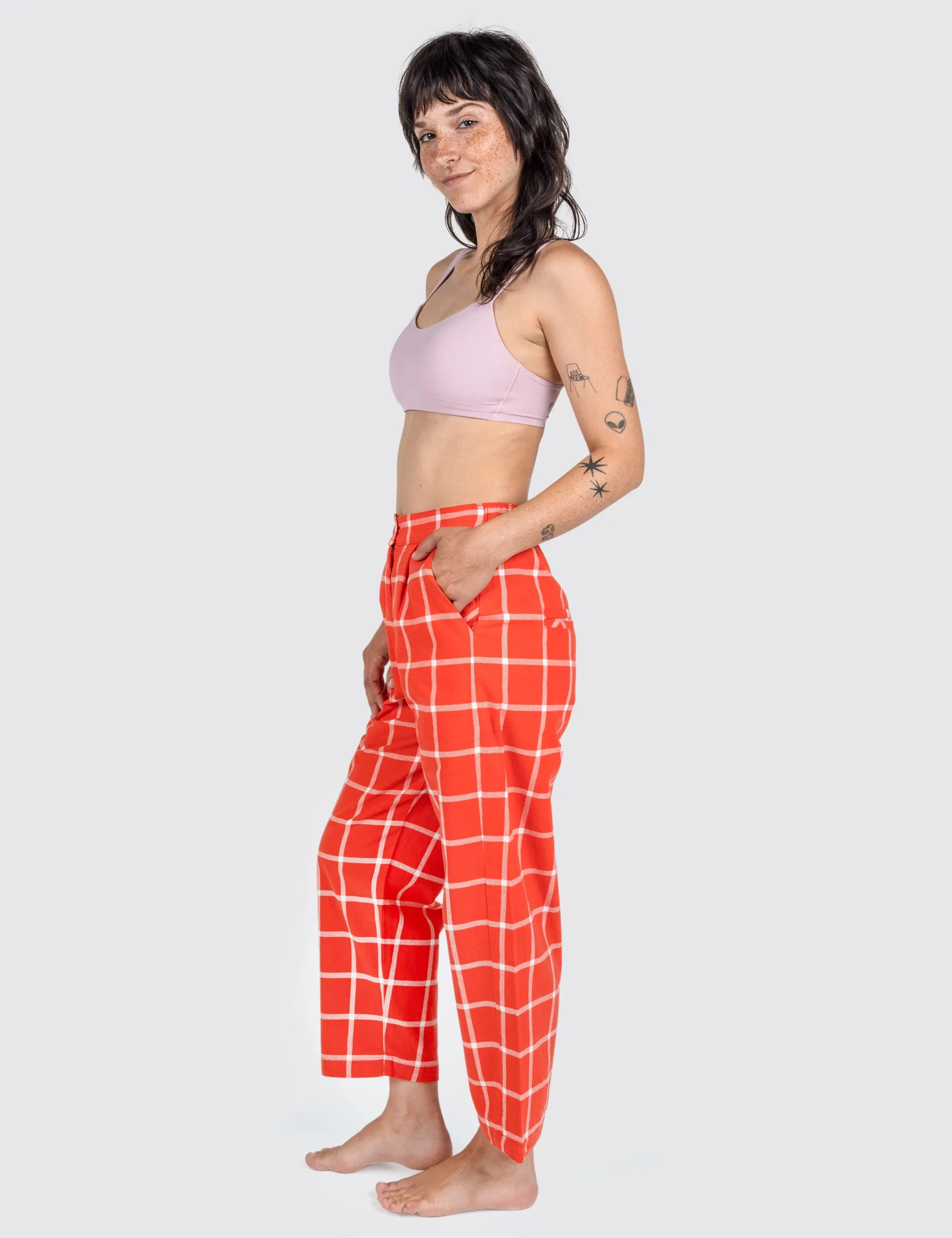 Tomato Grid Hillcrest Pants sold by Mokuyobi product image thumbnail 2