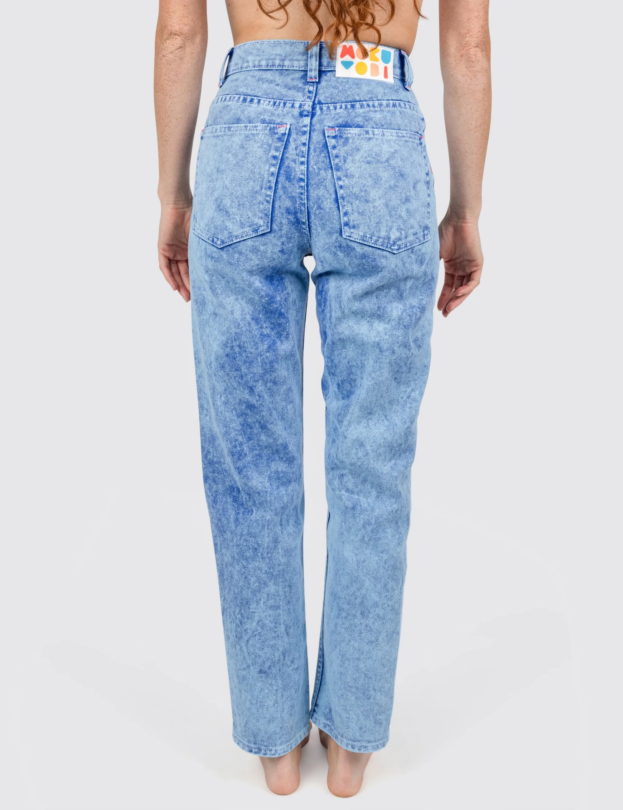 Ocean Acid Wash Denim Jeans sold by Mokuyobi product image thumbnail 4