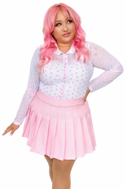 Colette Heart Mesh Top - S-L left - EXTREME MARKDOWN sold by My Violet