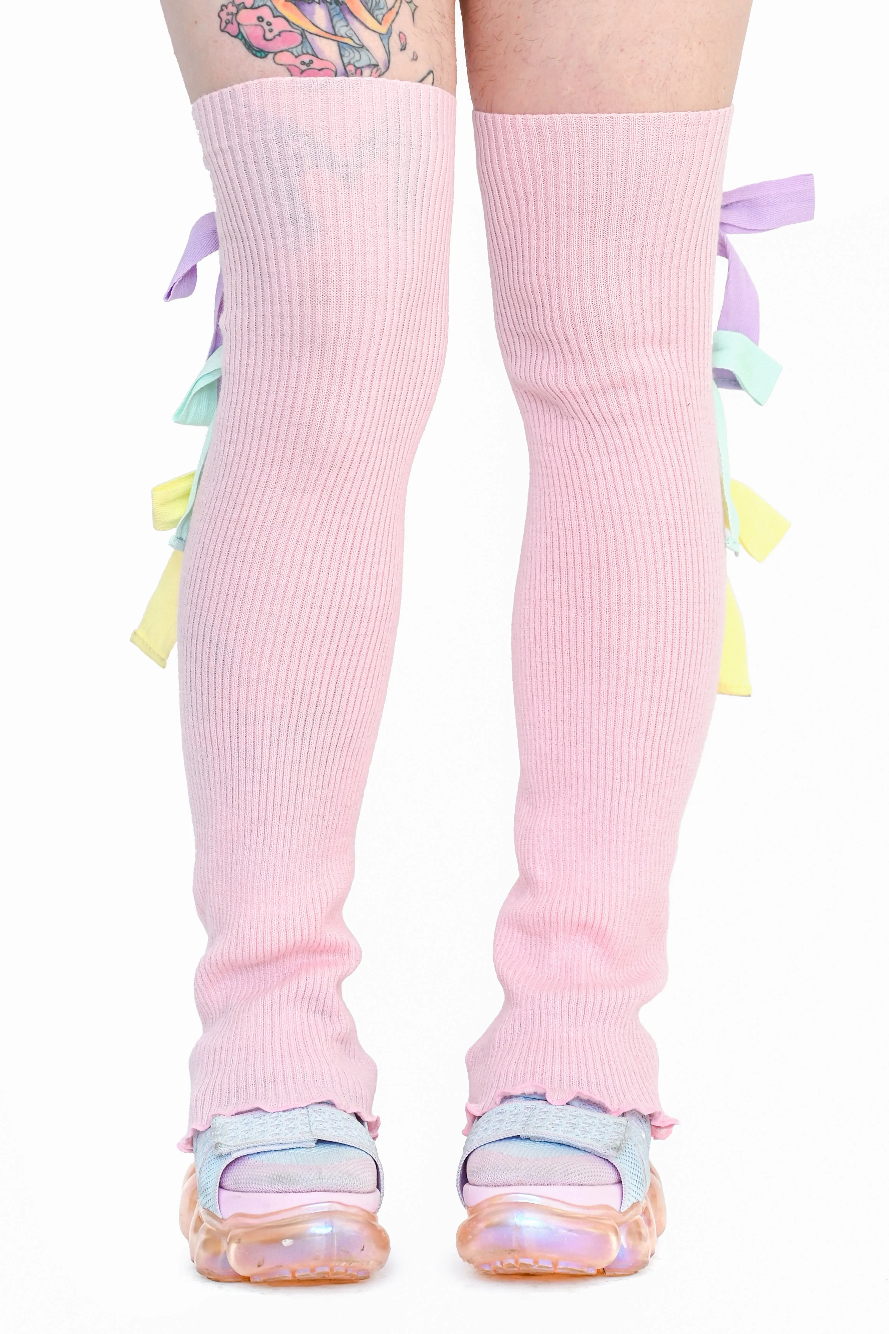 Sugar Ribbon Leg Warmers - Pink sold by My Violet product image thumbnail 3