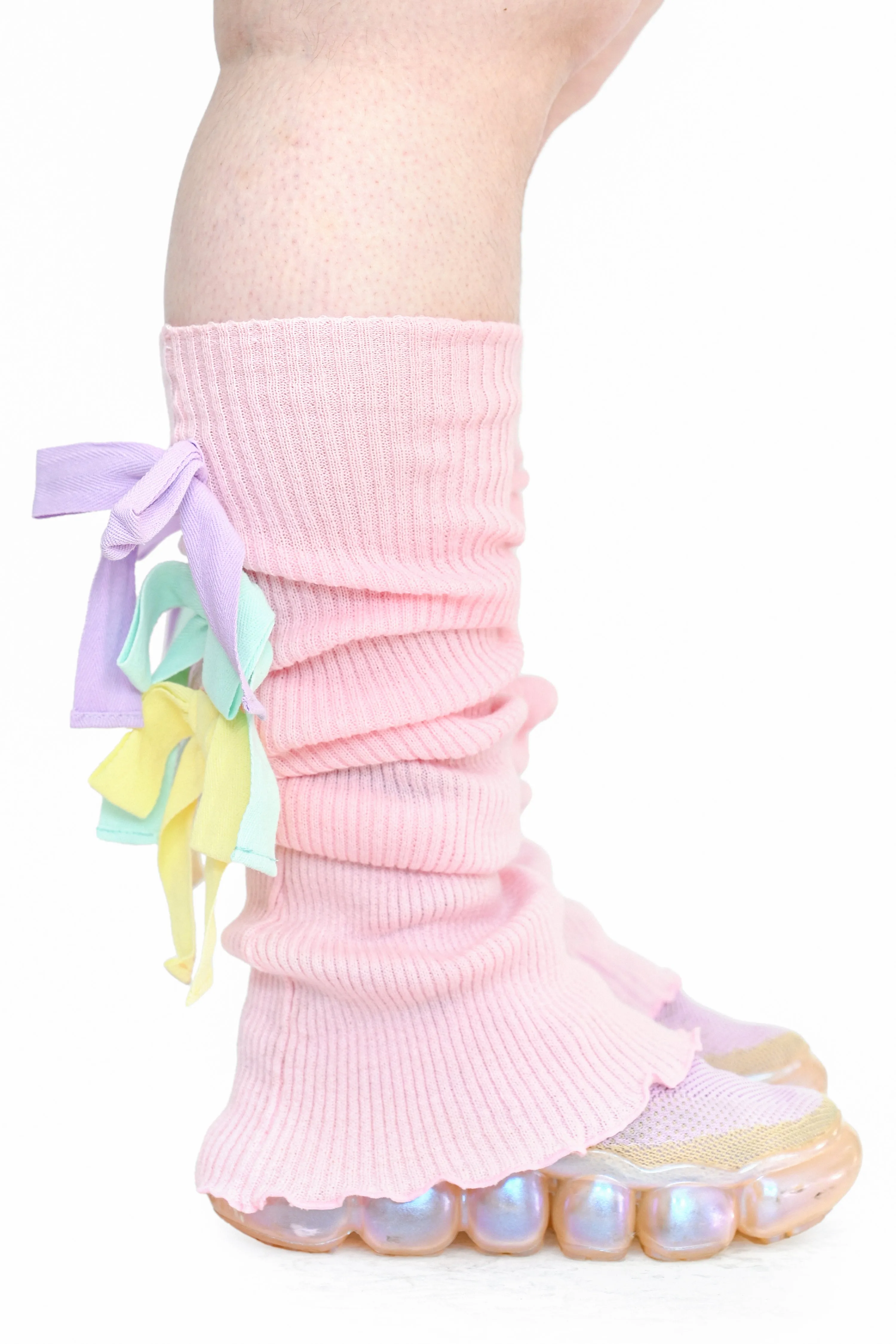 Sugar Ribbon Leg Warmers - Pink sold by My Violet