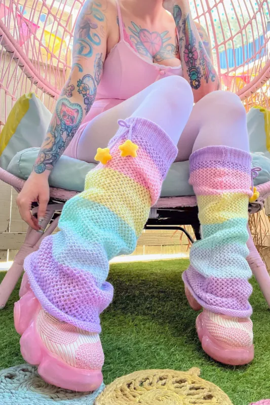 Rainbow Stripe Leg Warmers sold by My Violet