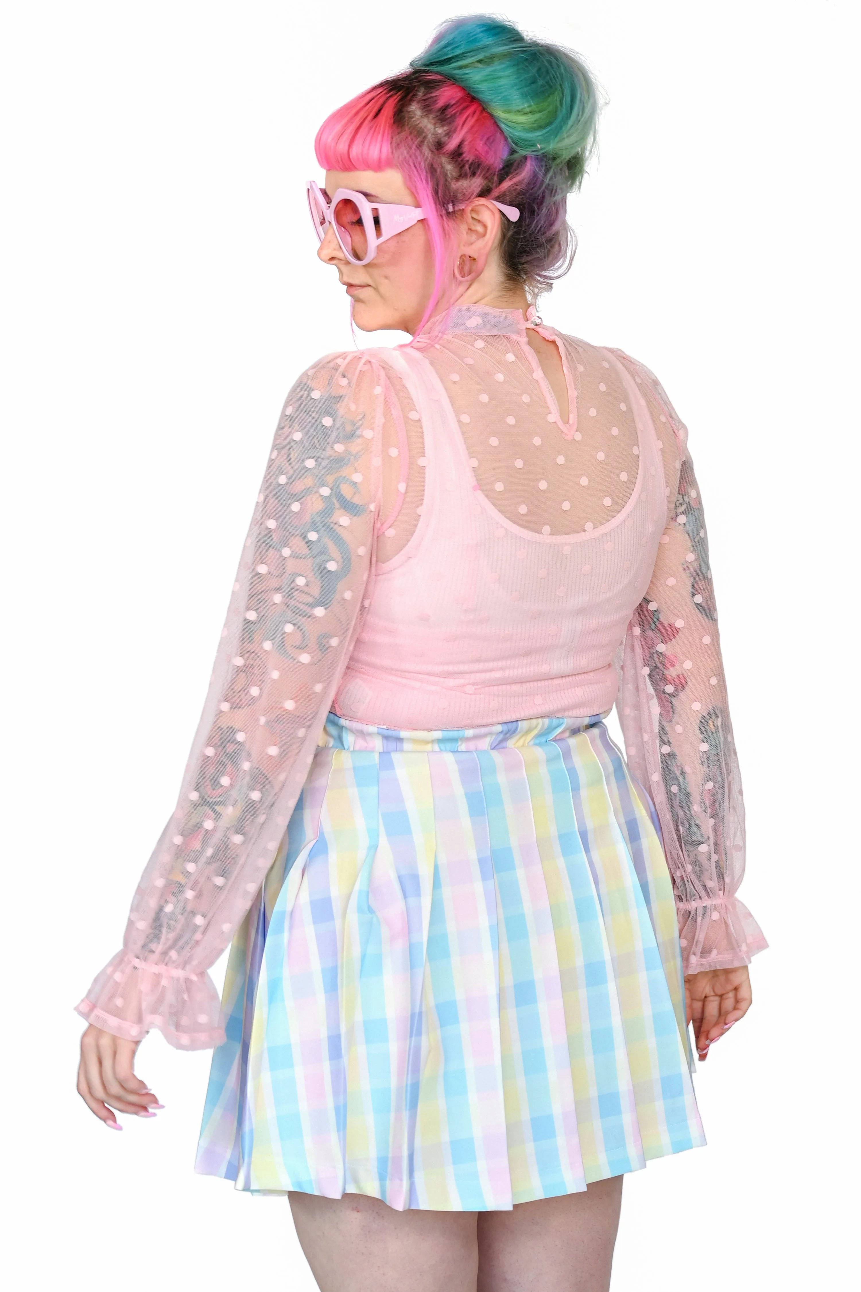 Sheer Frills Blouse - Pink sold by My Violet product image thumbnail 2