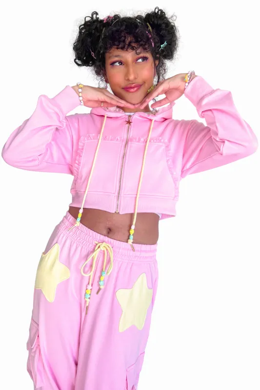 Popstar Cropped Hoodie sold by My Violet