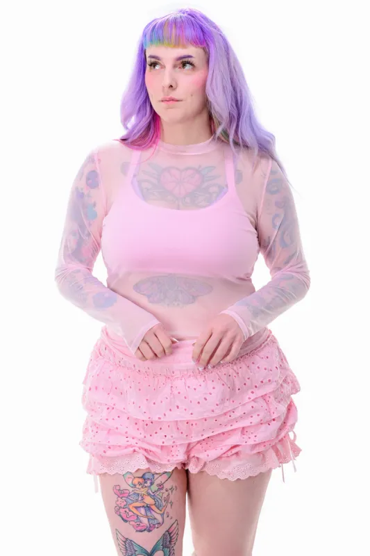 Mesh Long Sleeve Crop Top sold by My Violet
