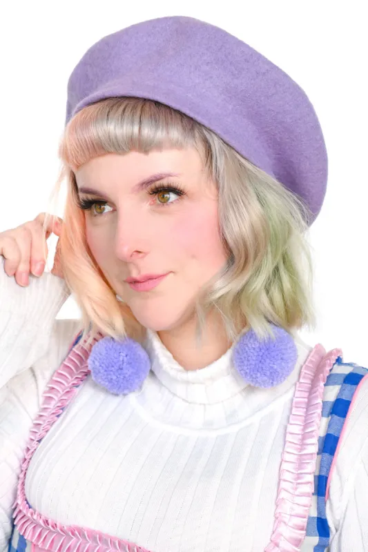 French Dreams Beret - Lavender sold by My Violet