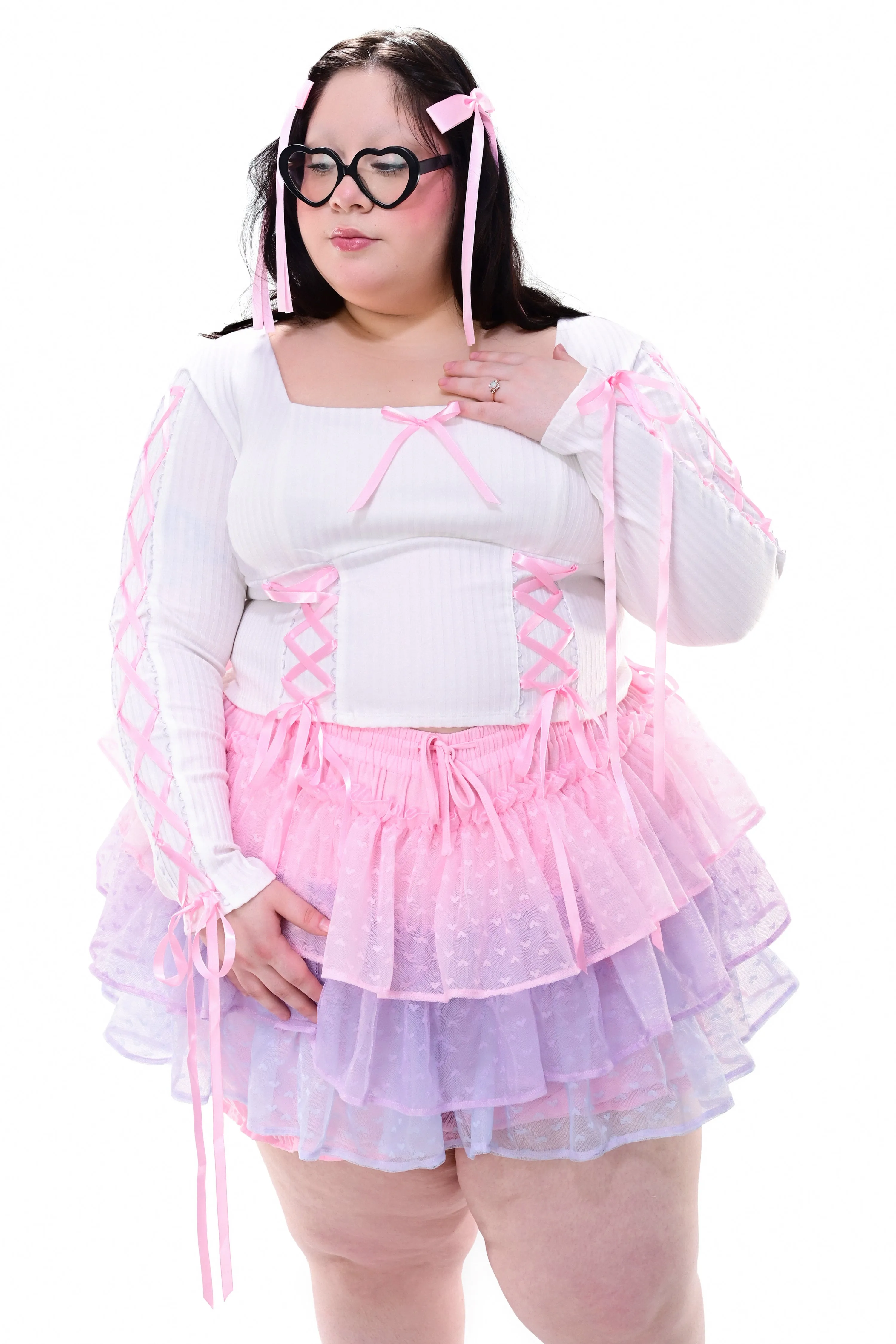 Cotton Candy Ruffle Skort - Pink Sunset sold by My Violet product image thumbnail 2