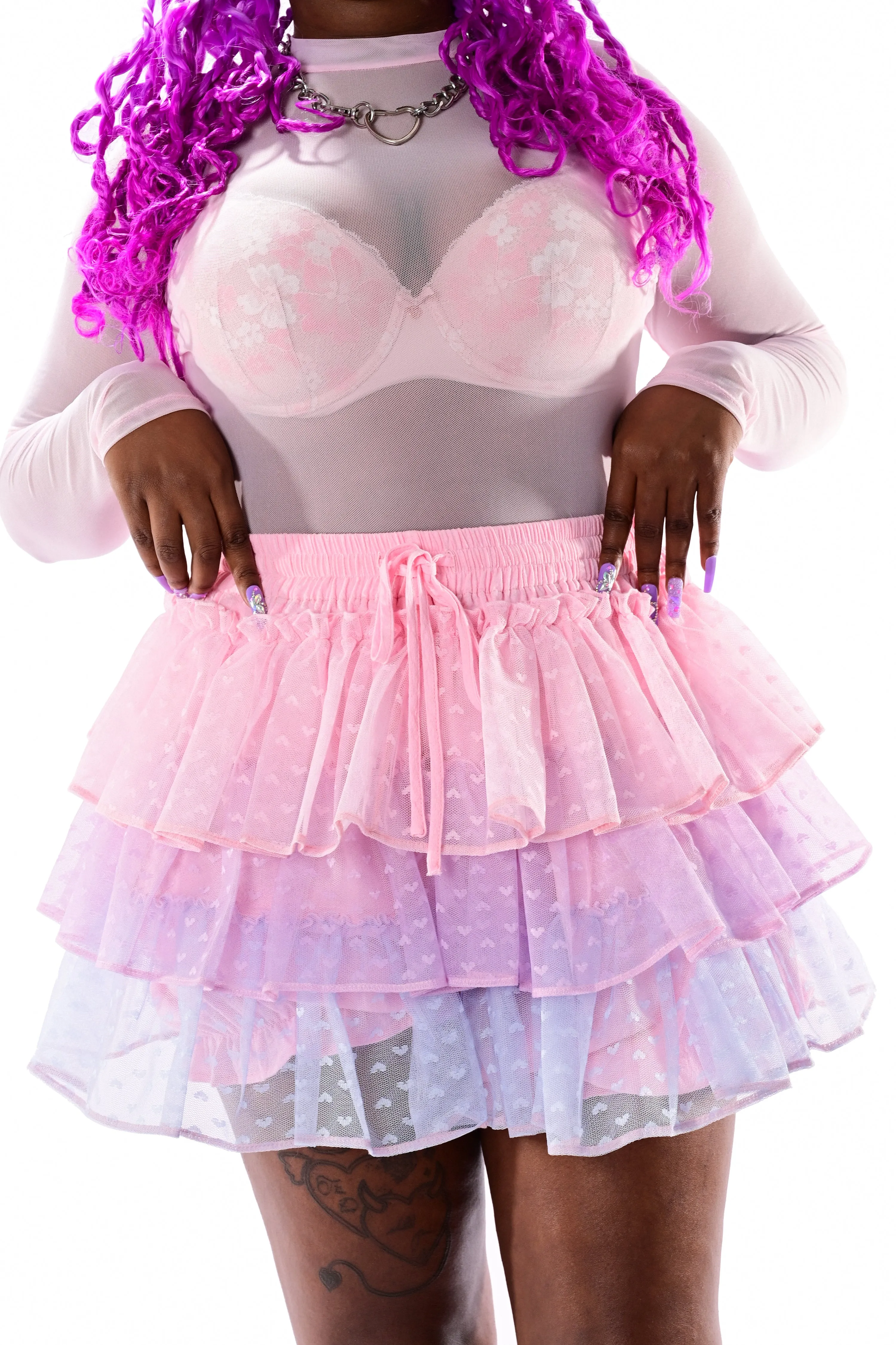 Cotton Candy Ruffle Skort - Pink Sunset sold by My Violet product image thumbnail 3