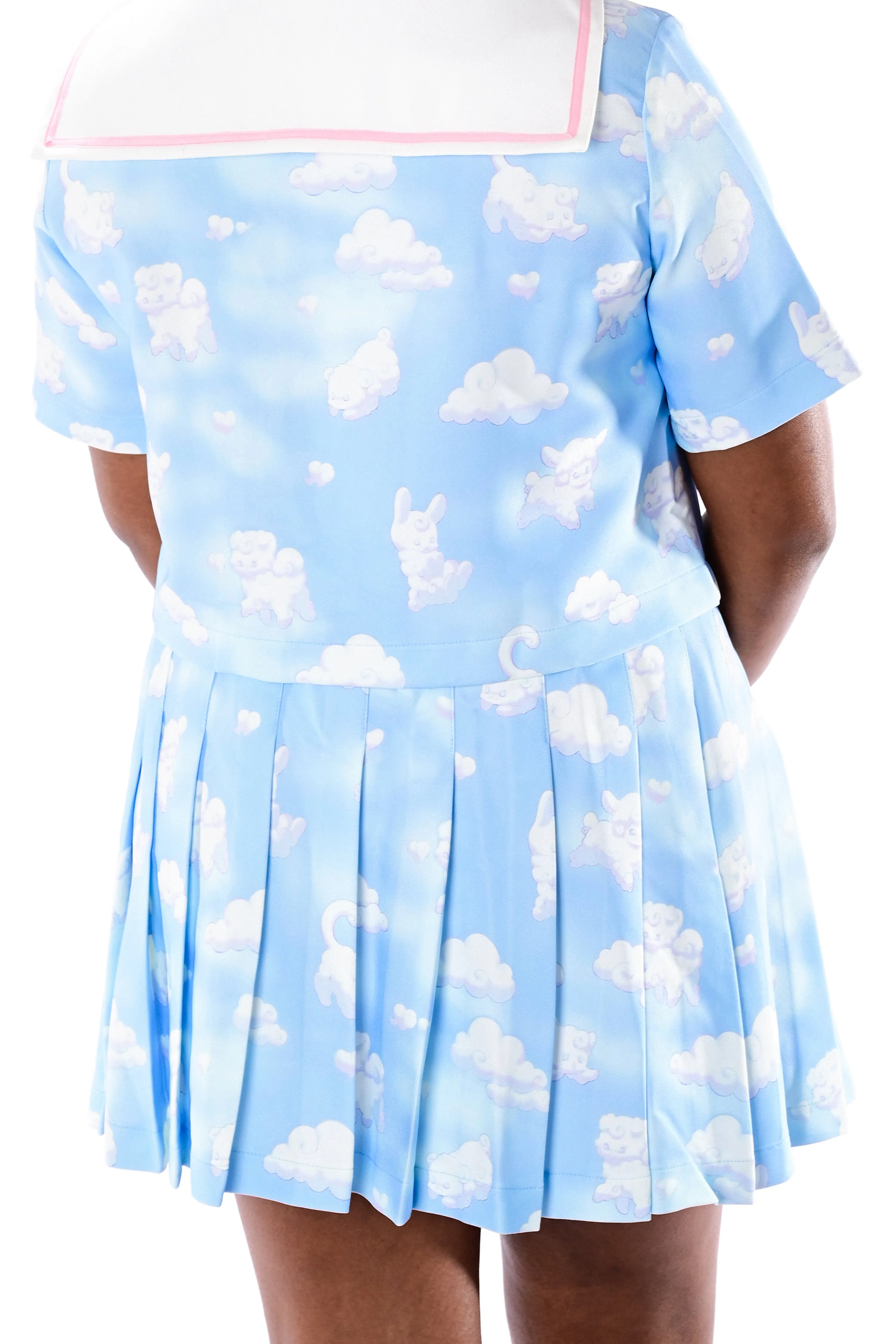 Cloud Friends Pleated Skirt sold by My Violet product image thumbnail 4