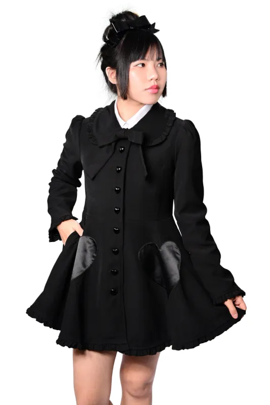Wonderland Kitty Coat - Black sold by My Violet