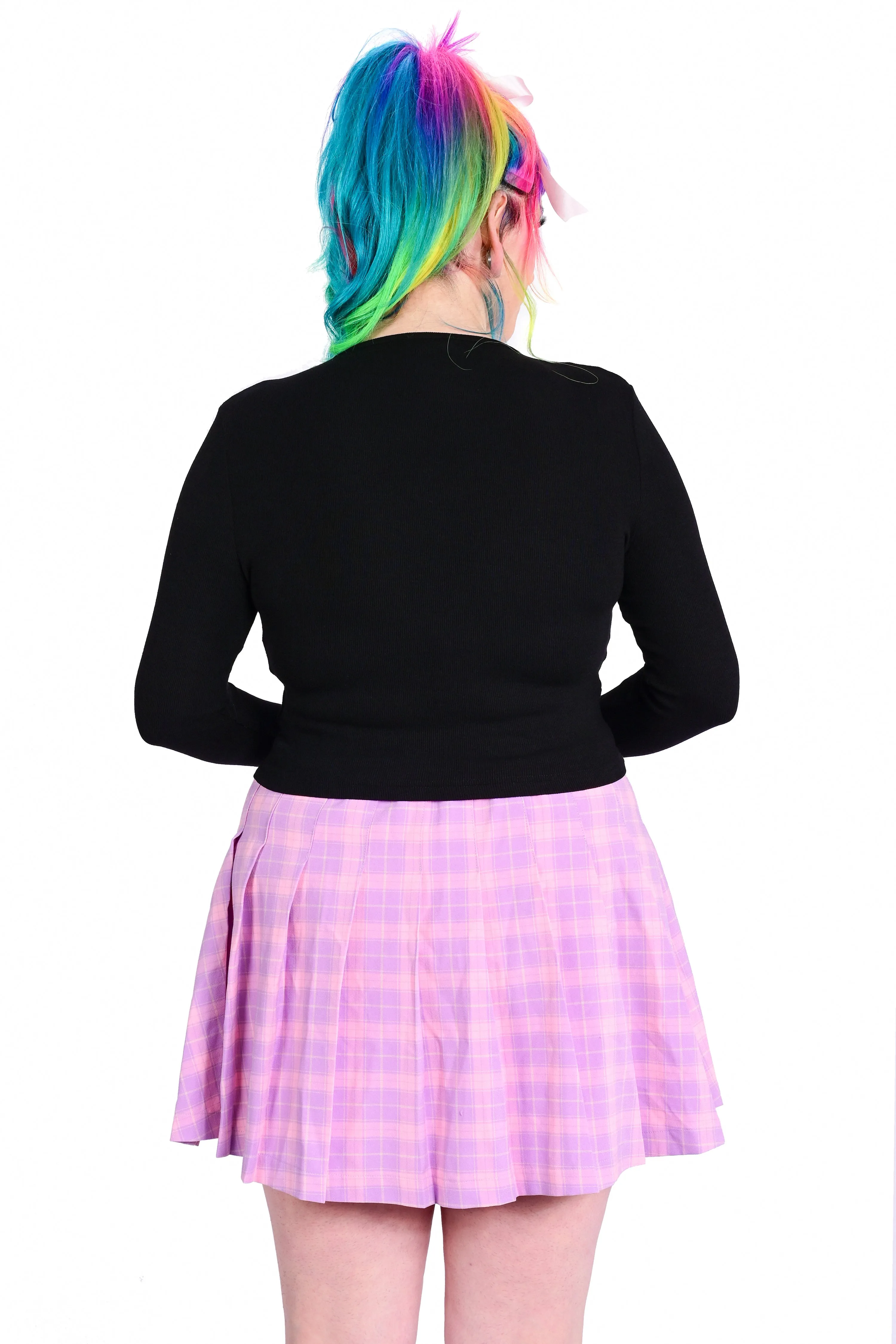 Ribbon Cut Out Long Sleeve - Black/Pink sold by My Violet product image thumbnail 3