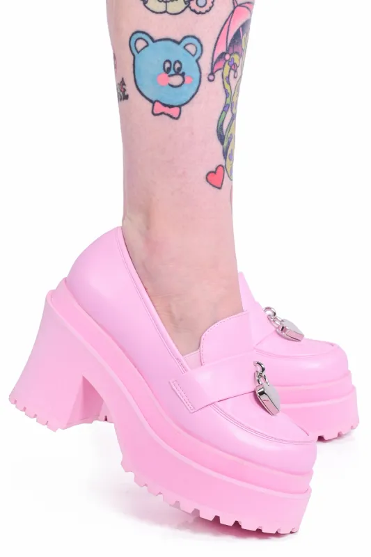 Love Locked Loafers - Pink sold by My Violet