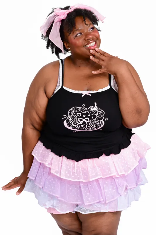 Cake Cami - Black/Pink sold by My Violet