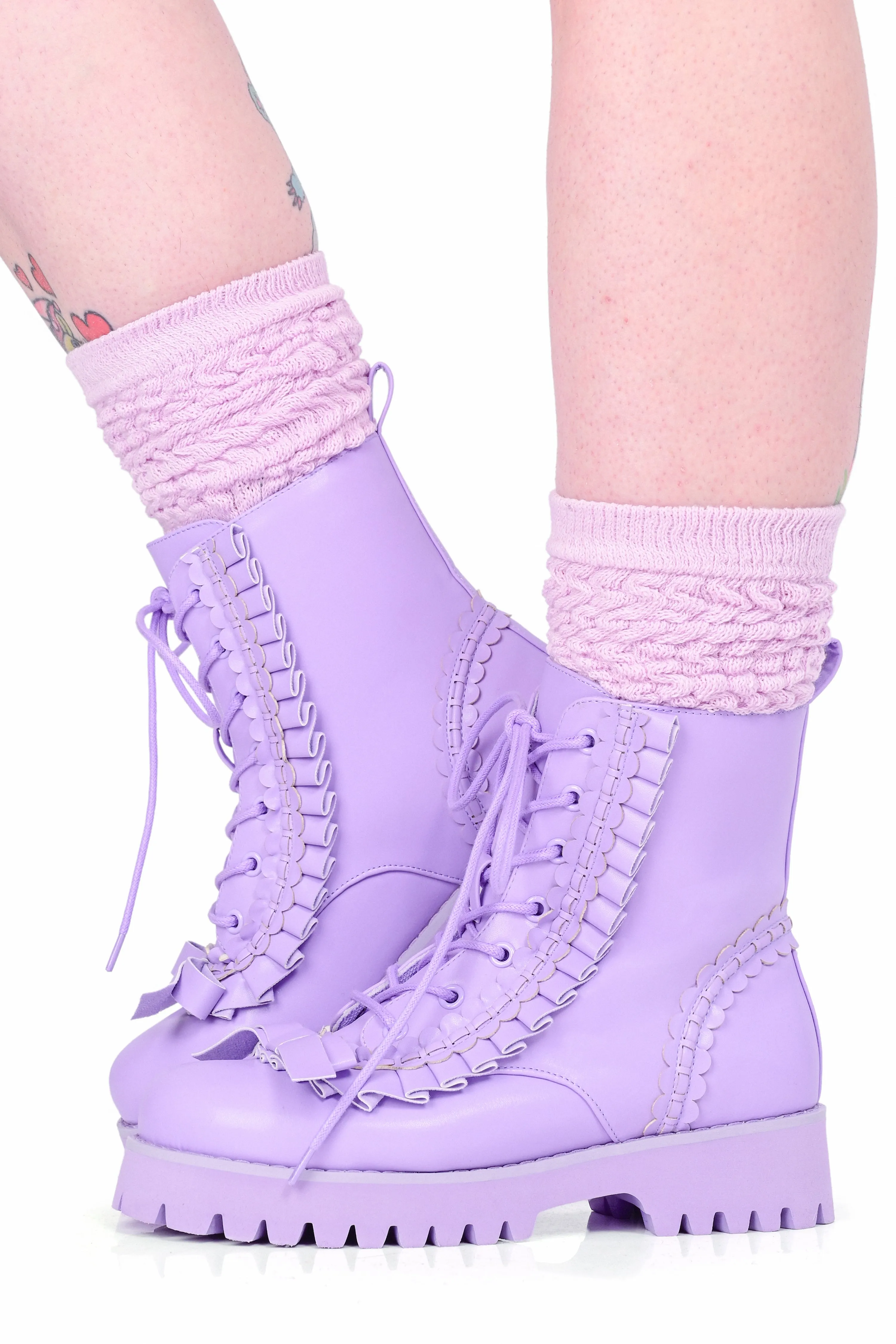 Cake Combat Boot - Lavender sold by My Violet