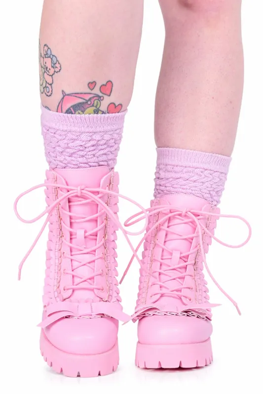 Cake Combat Boot - Pink sold by My Violet