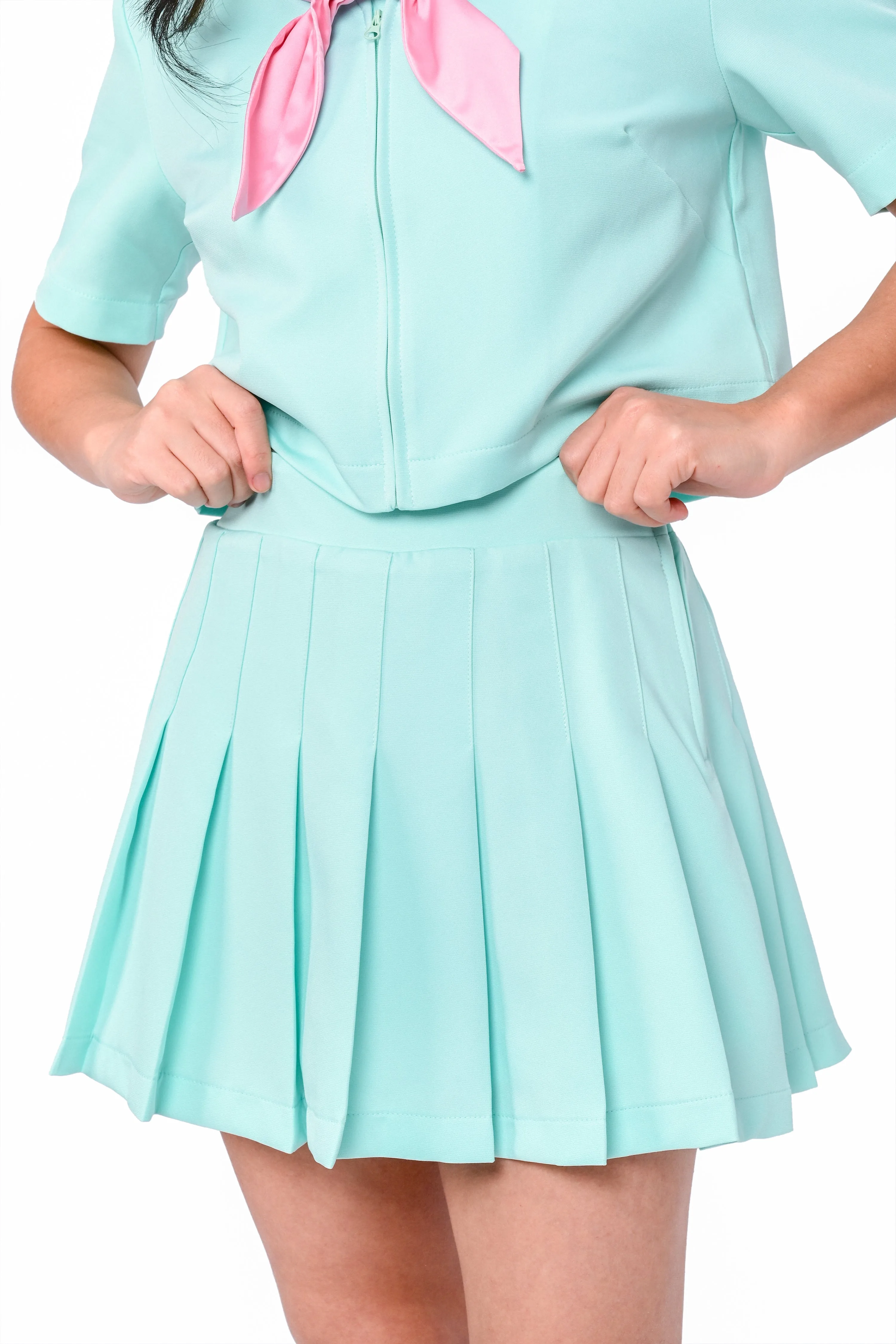 Claire Pleated Skirt - Mint sold by My Violet