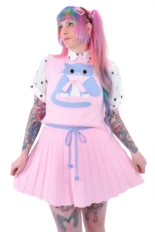 Kitty Knit Sweater Vest sold by My Violet