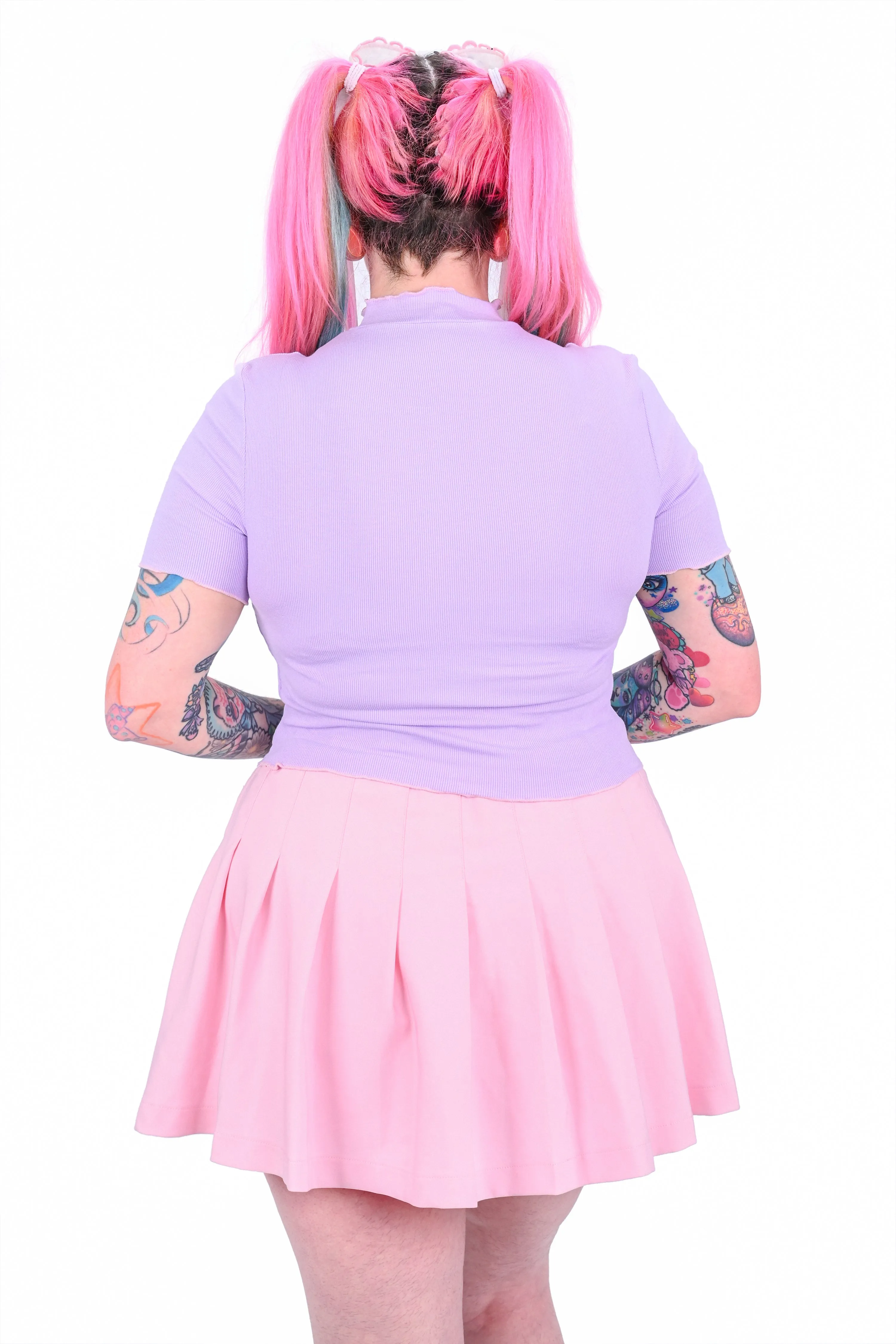 Heart Cut Out Crop Top - Lavender sold by My Violet product image thumbnail 2