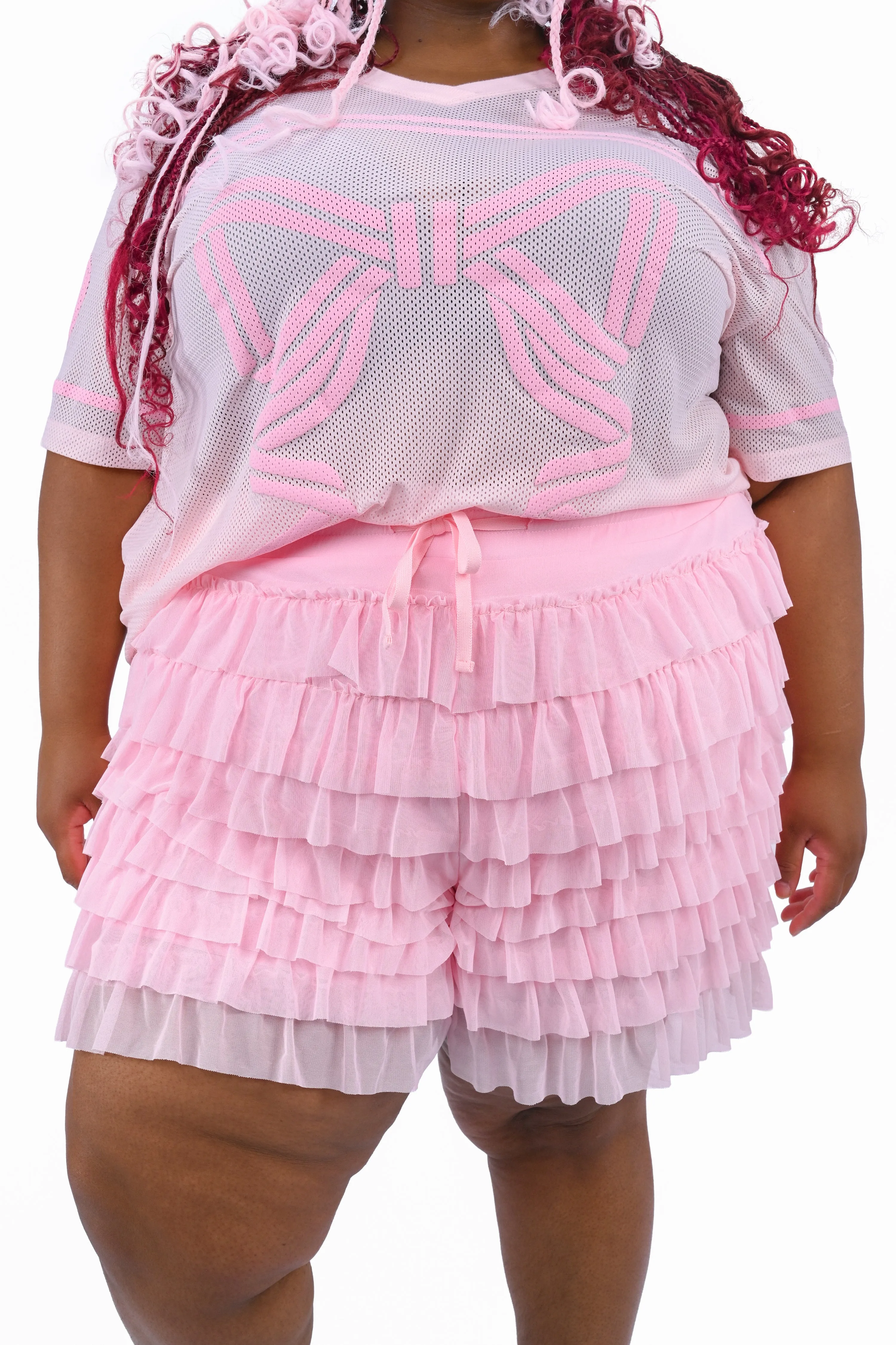 Lola Ruffle Shorts - Pink sold by My Violet product image thumbnail 5
