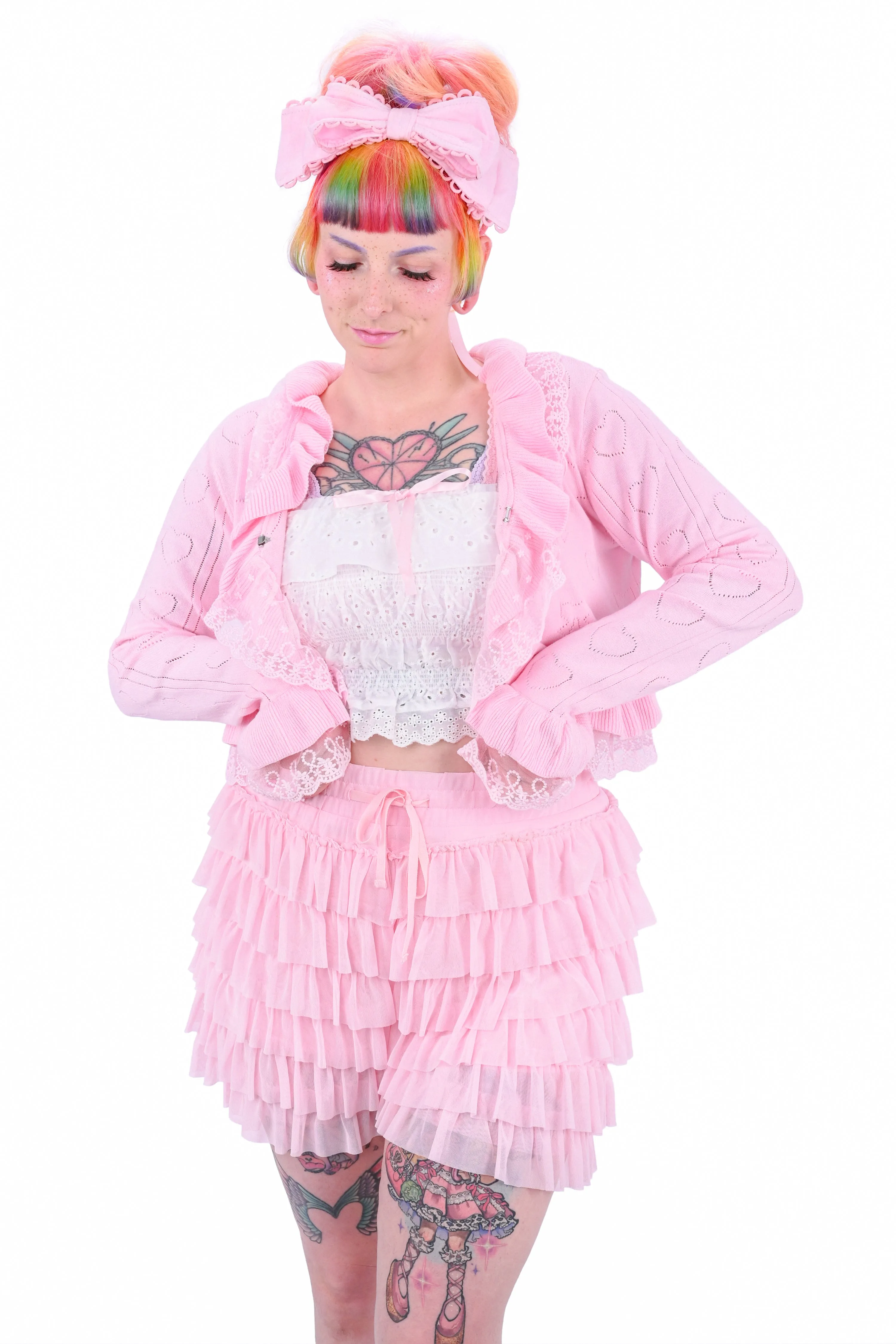 Lola Ruffle Shorts - Pink sold by My Violet product image thumbnail 2