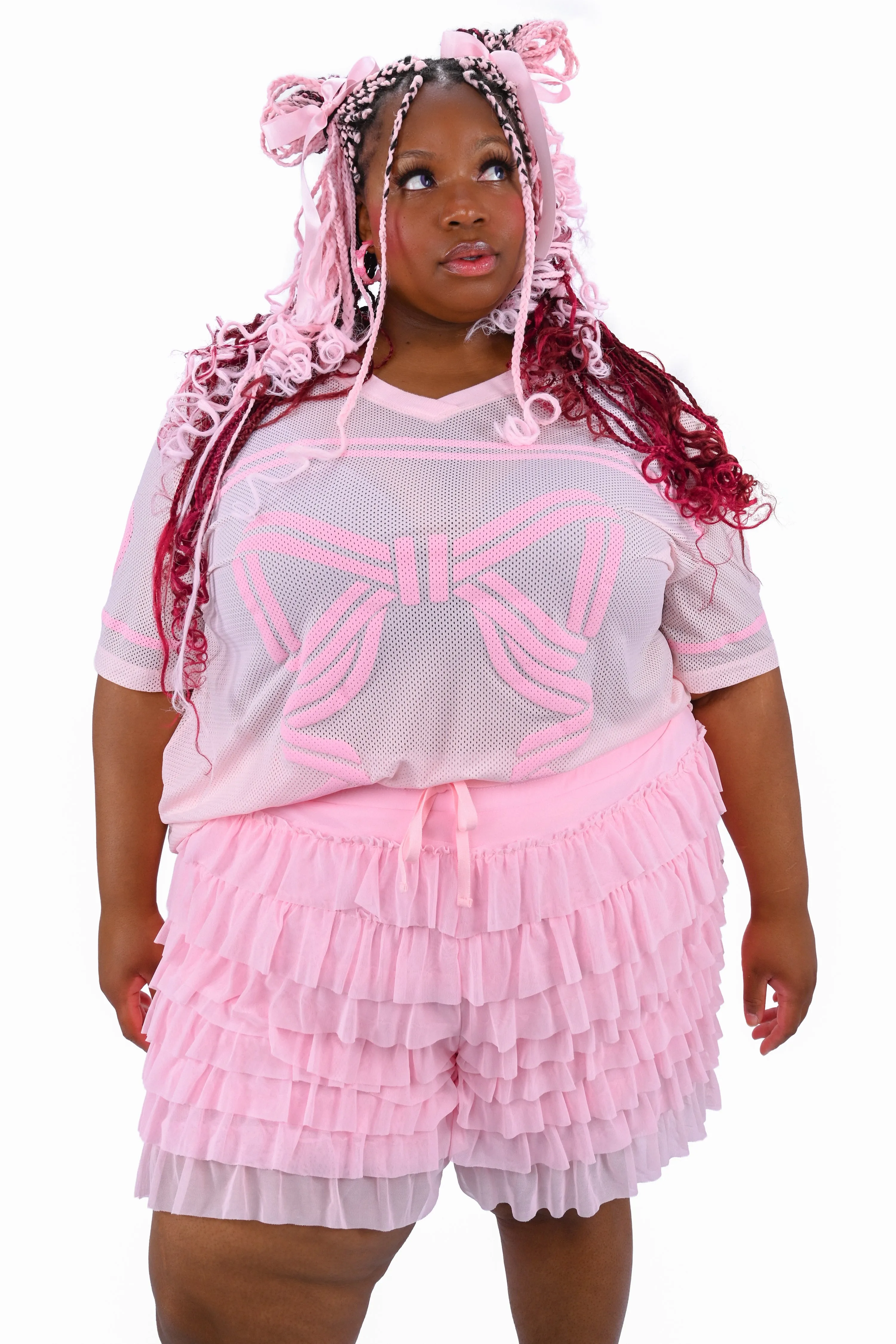 Lola Ruffle Shorts - Pink sold by My Violet