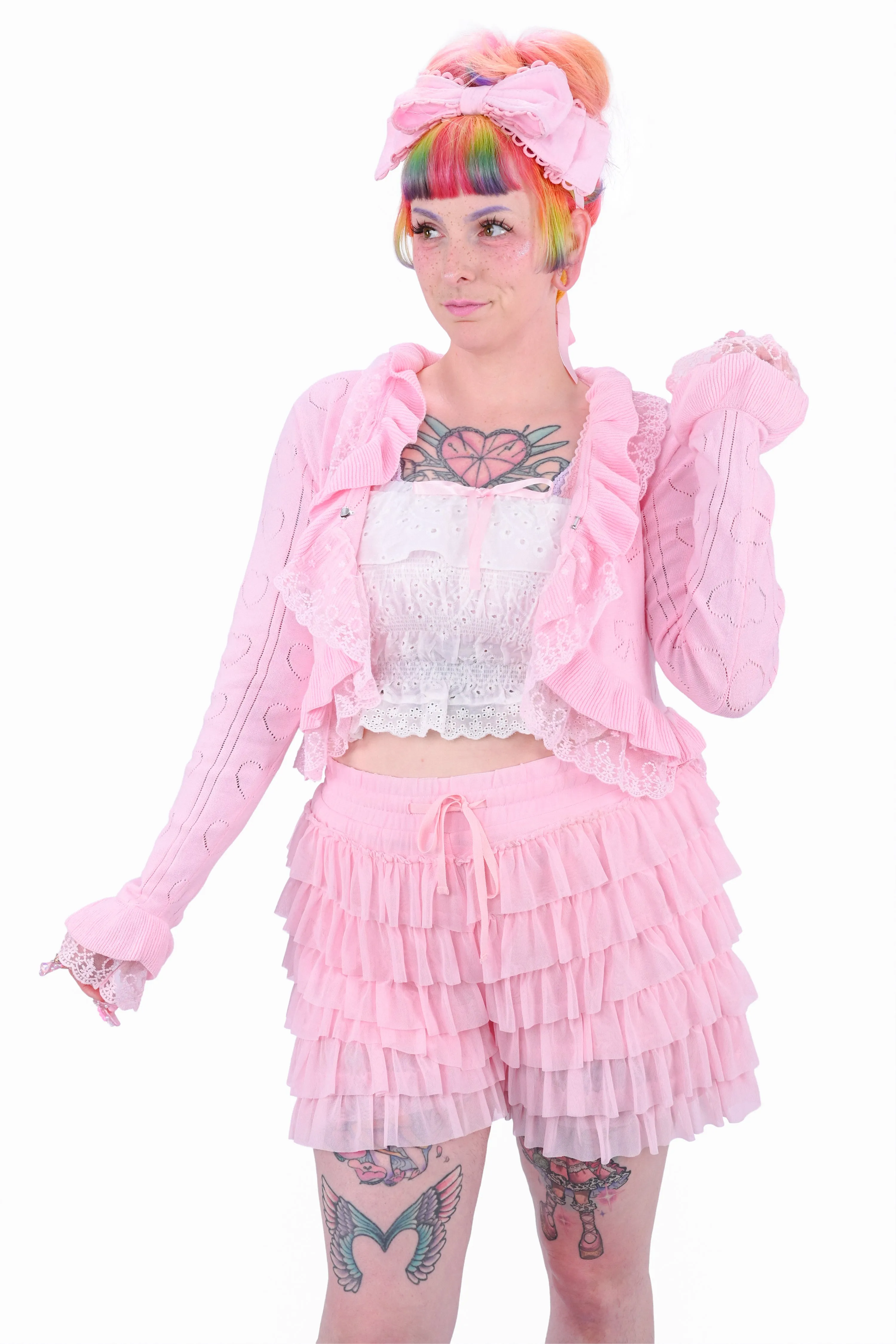 Lola Ruffle Shorts - Pink sold by My Violet product image thumbnail 4