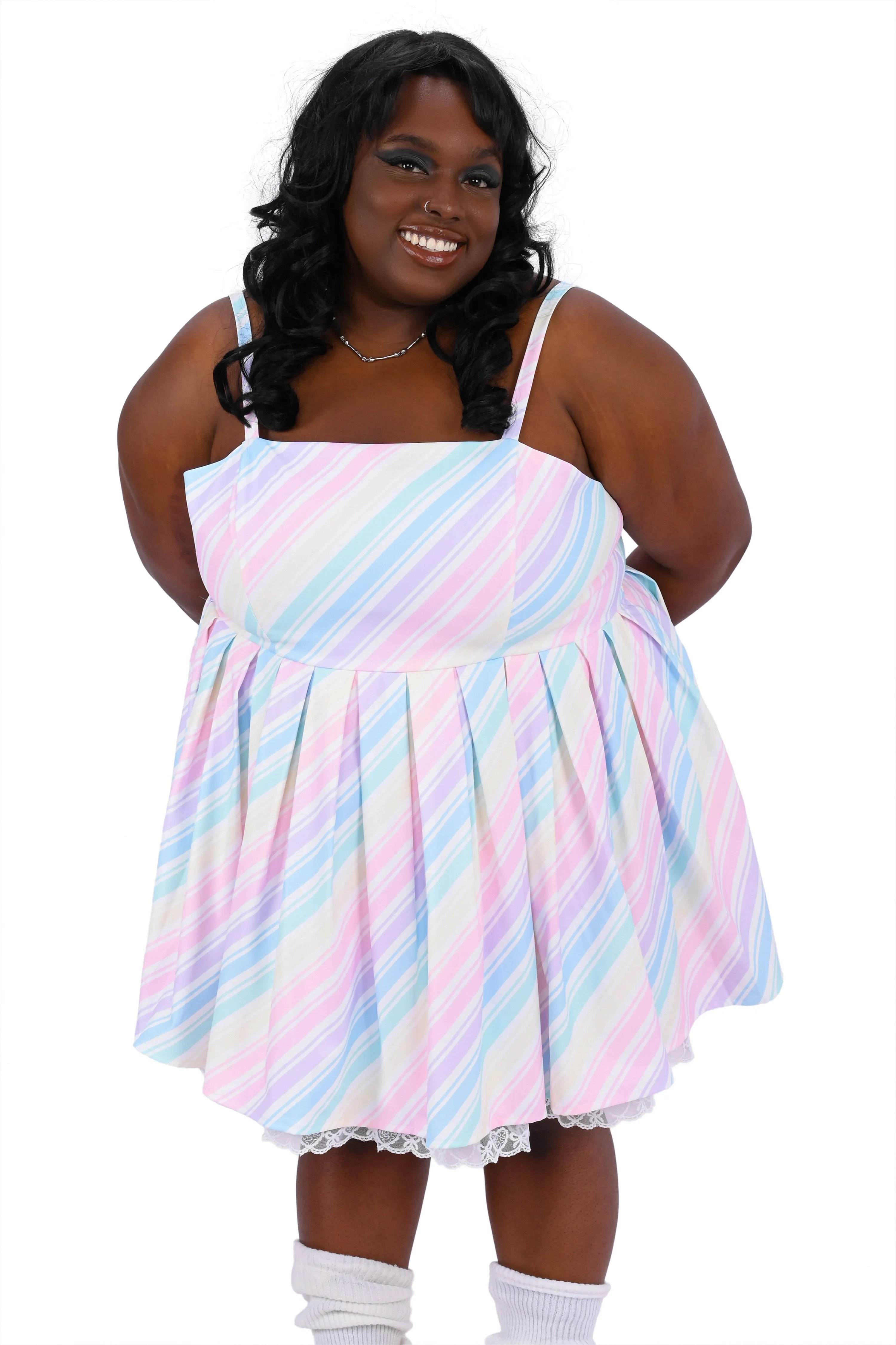 Candy Stripe Party Dress sold by My Violet product image thumbnail 3