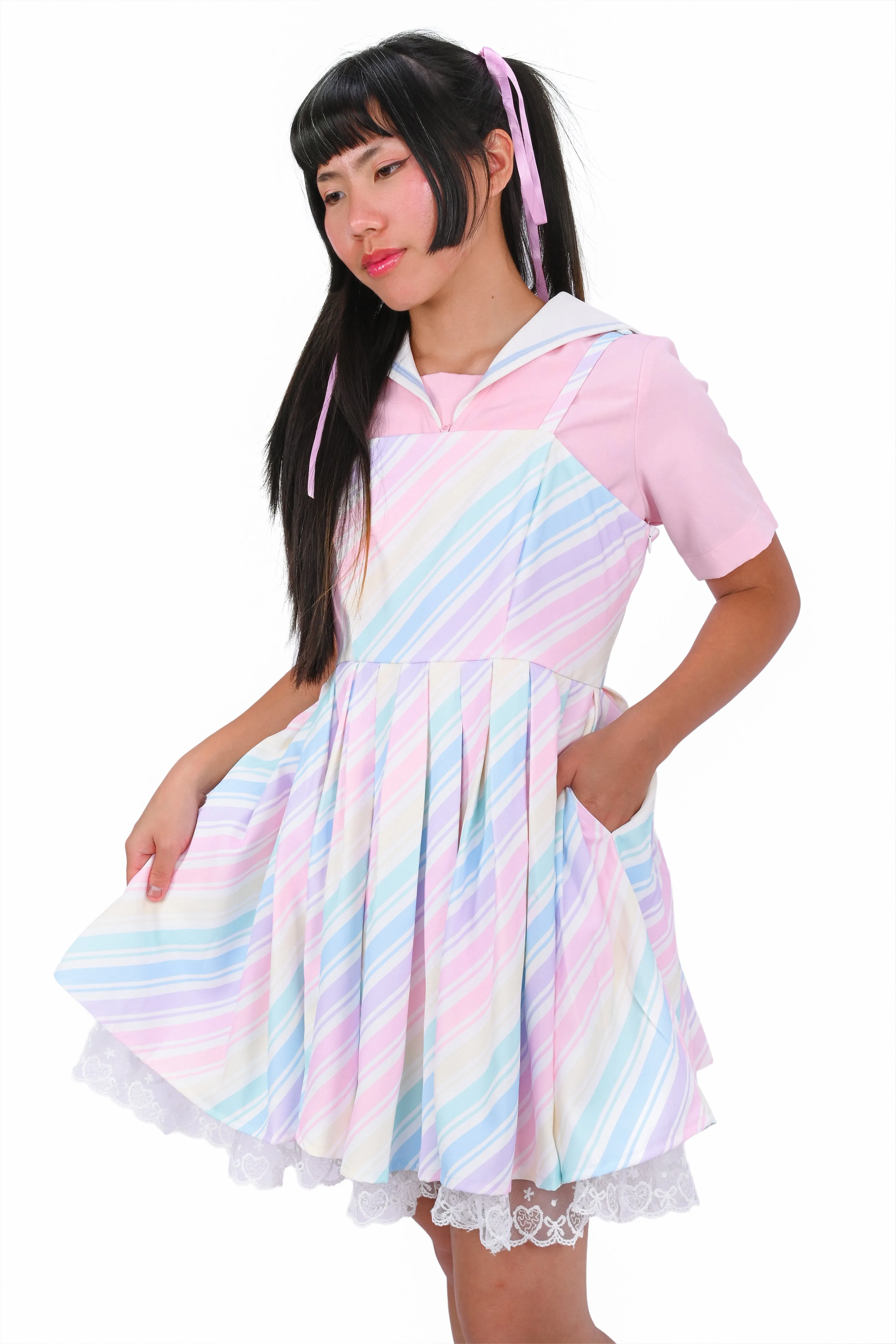Candy Stripe Party Dress sold by My Violet product image thumbnail 2