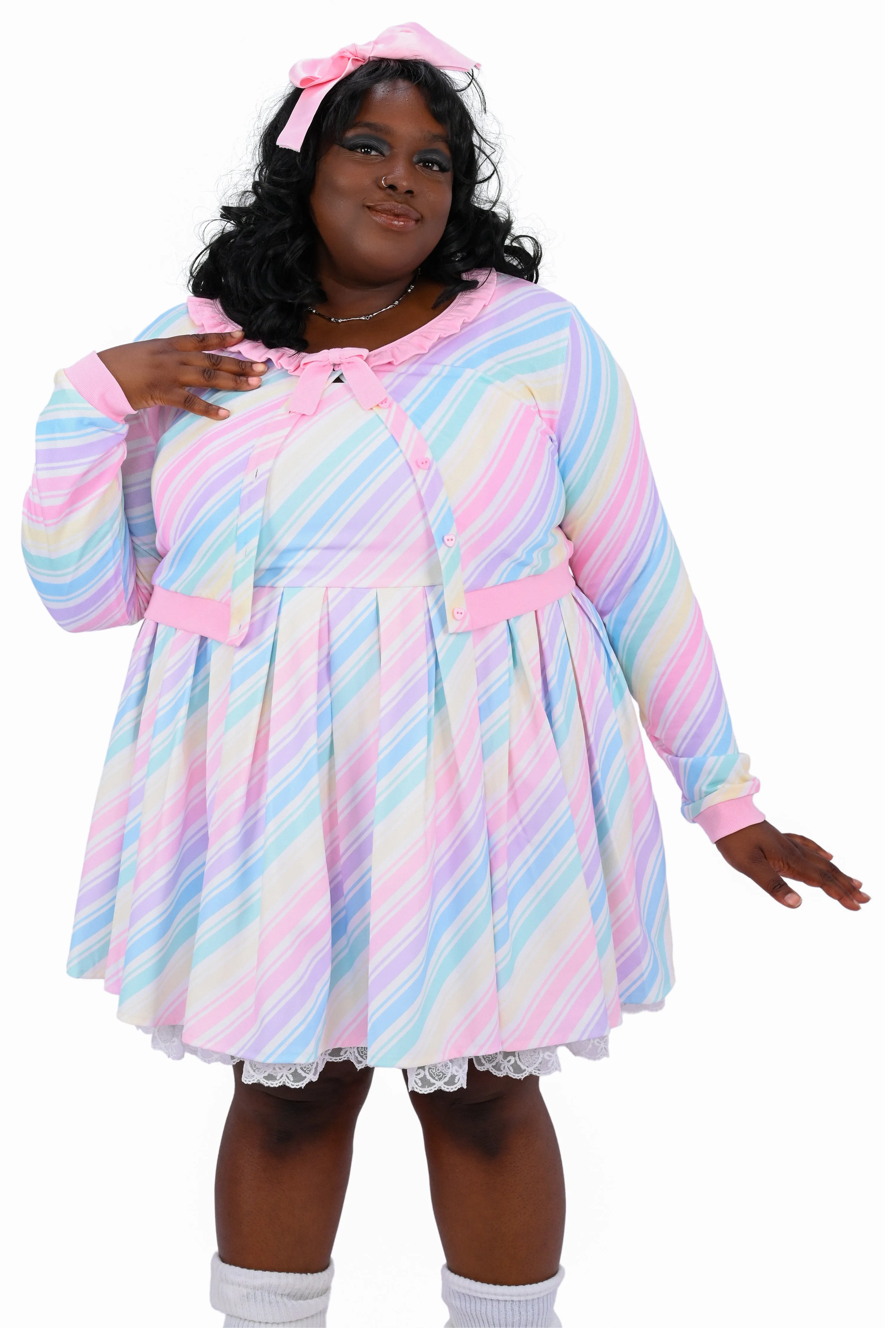 Candy Stripe Party Dress sold by My Violet product image thumbnail 5