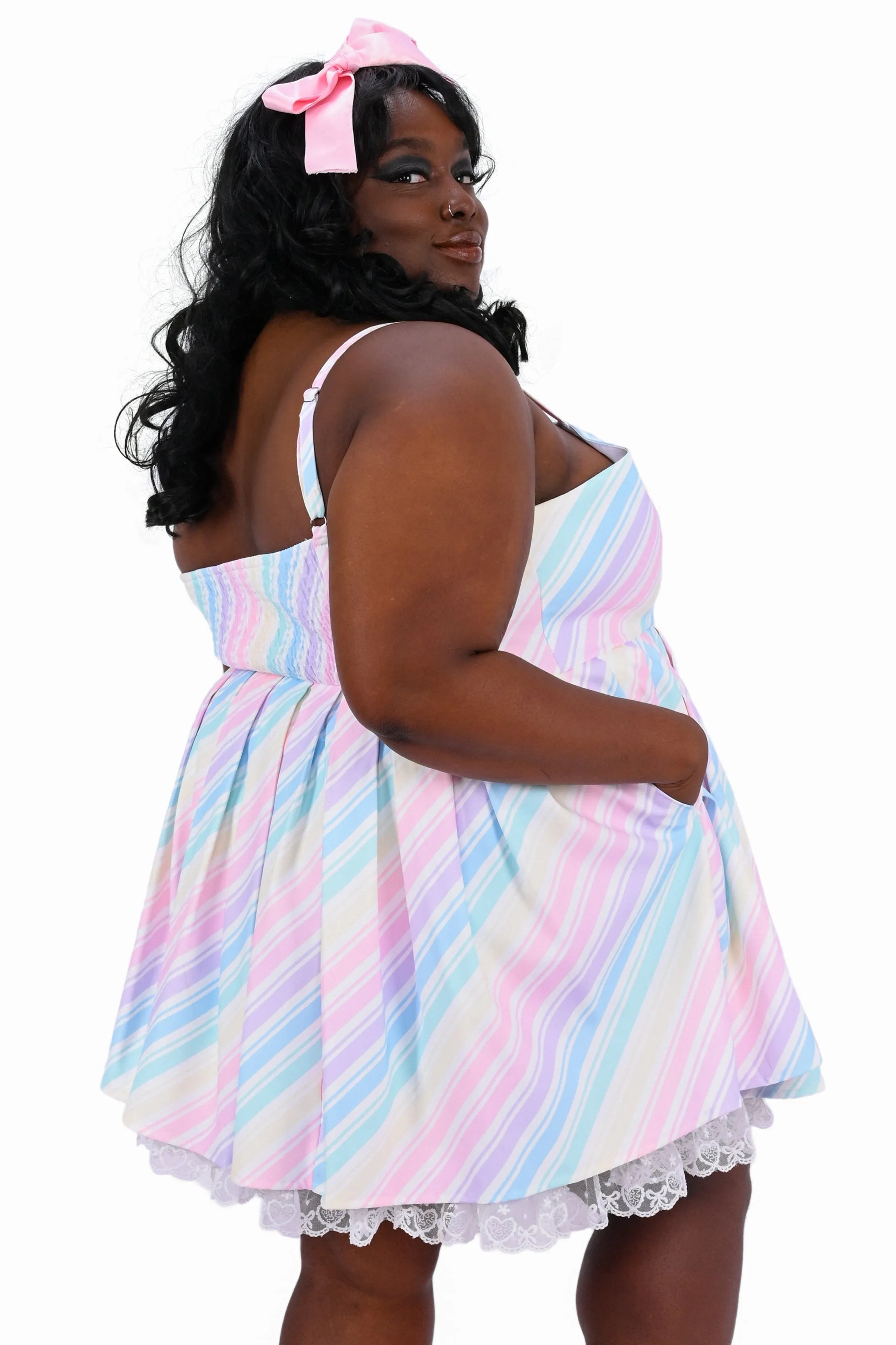 Candy Stripe Party Dress sold by My Violet product image thumbnail 4