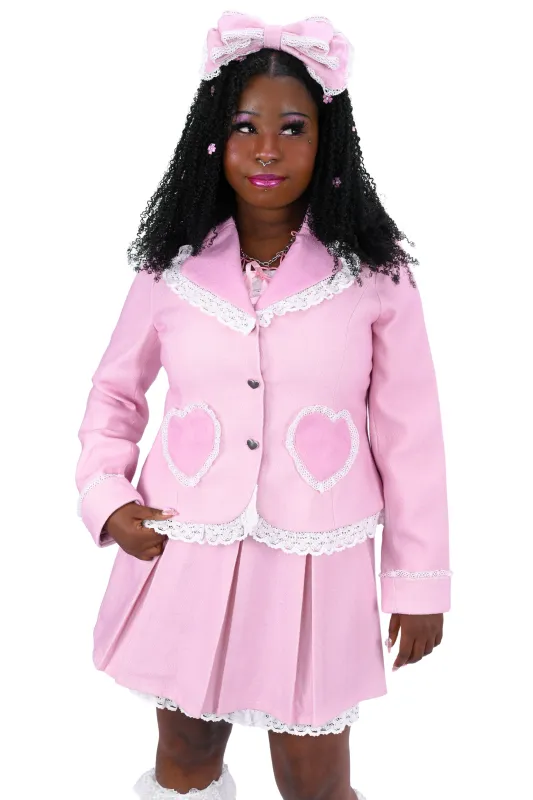 Charlotte Blazer - Pink/White sold by My Violet