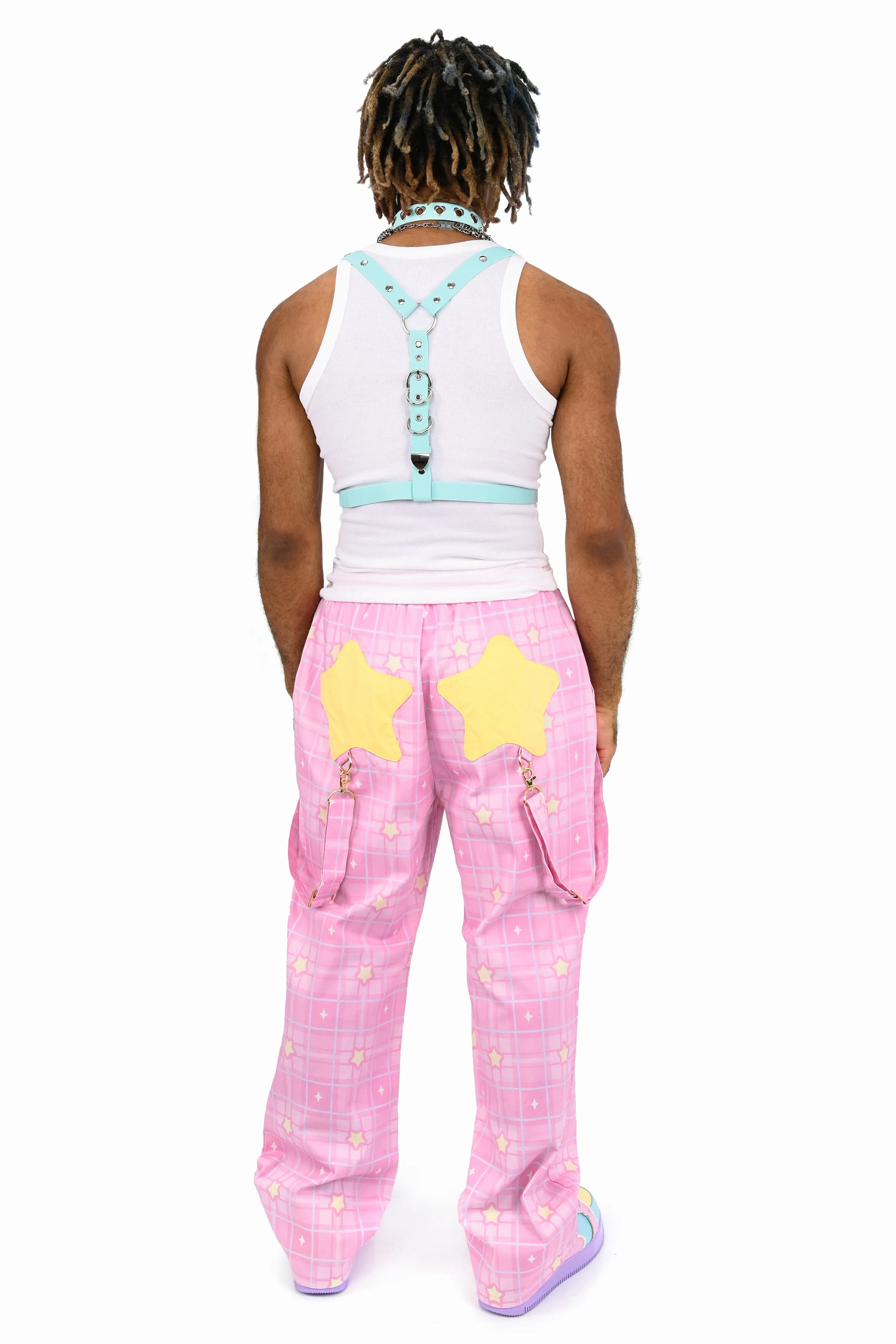 Dreamy Star Plaid Pants - Pink sold by My Violet product image thumbnail 4