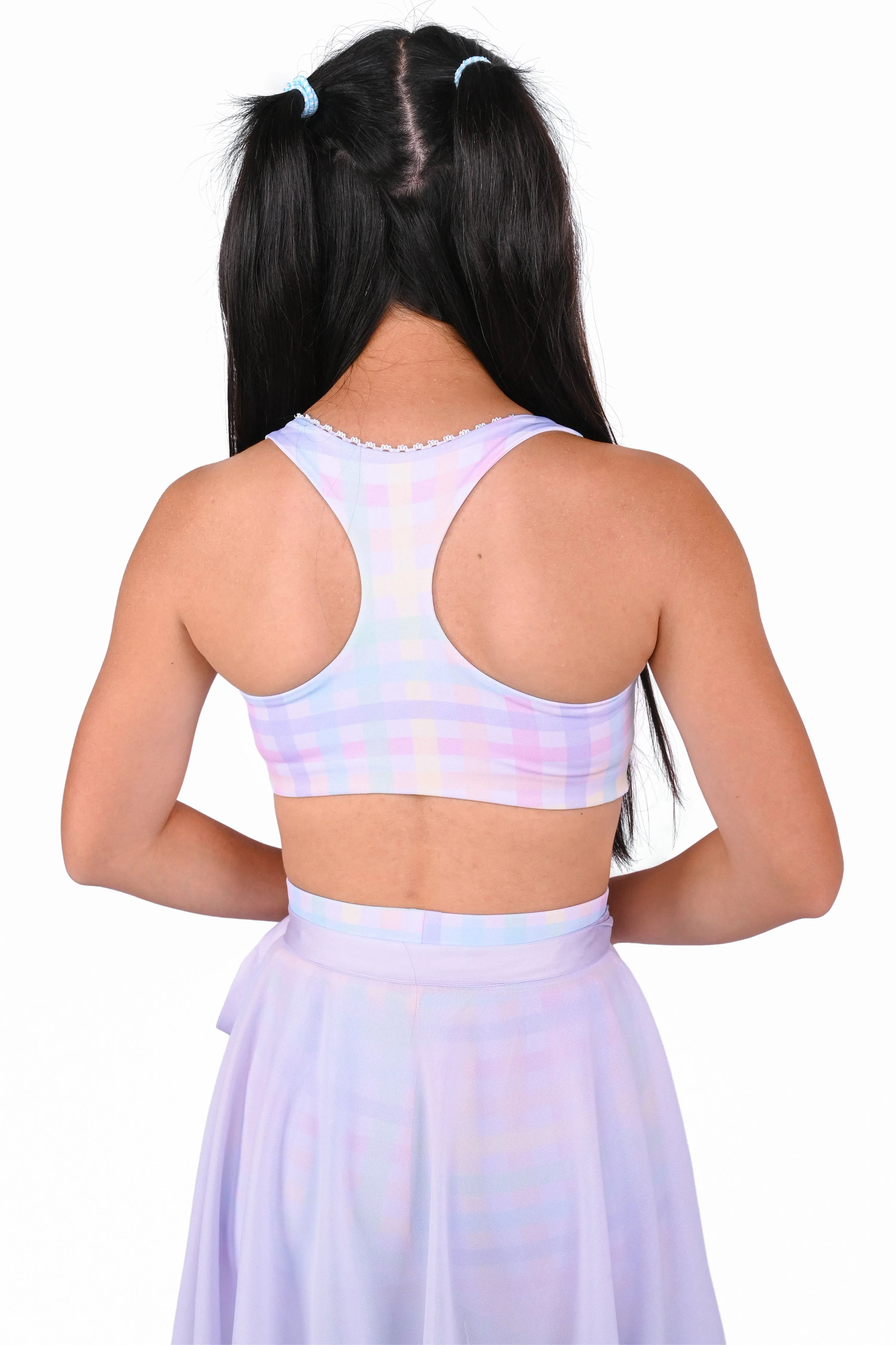 Rainbow Gingham Racerback Sports Bra sold by My Violet product image thumbnail 3